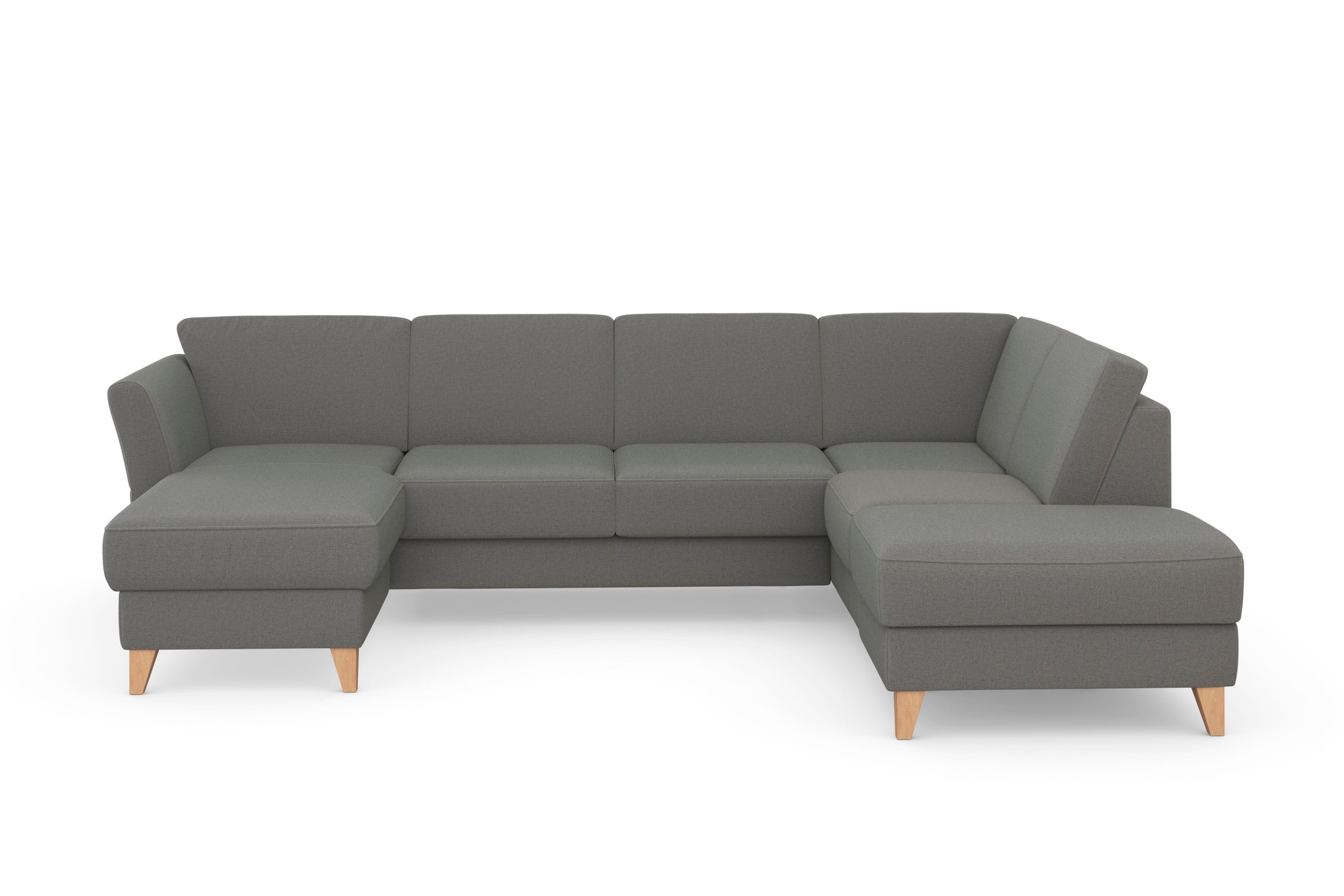 sit&more Wohnlandschaft »Visby U-Form« wahlweise mit Bettfunktion und Stauraum, frei im Raum stellbar