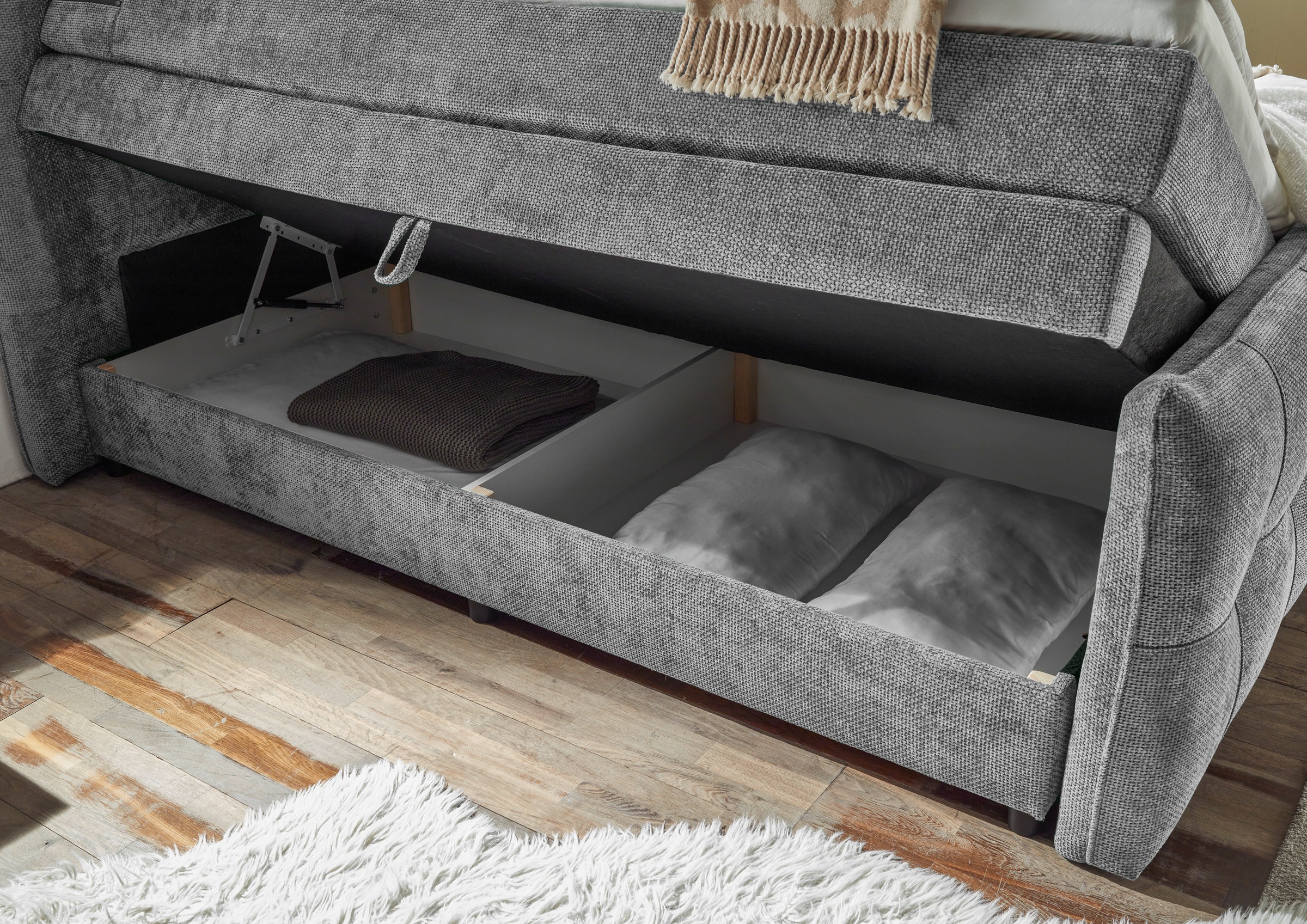 ED EXCITING DESIGN Lit boxspring »Gallina« mit Bettkasten, inkl. Topper