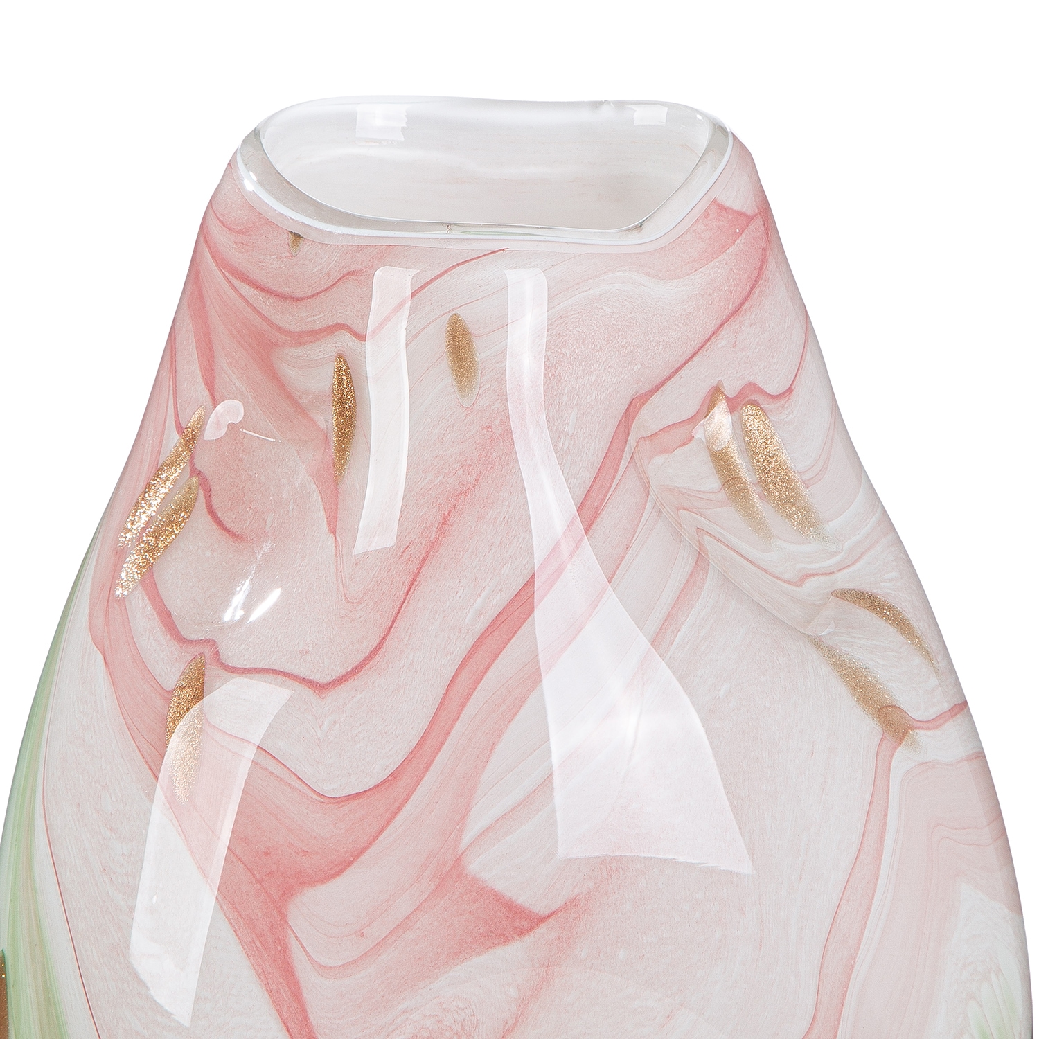 GILDE Vase de table »Vase Antanarivo rosa H. 28 cm« Vase décorative, verre, Antananarivo, décoration de table, déco tendance, vase design