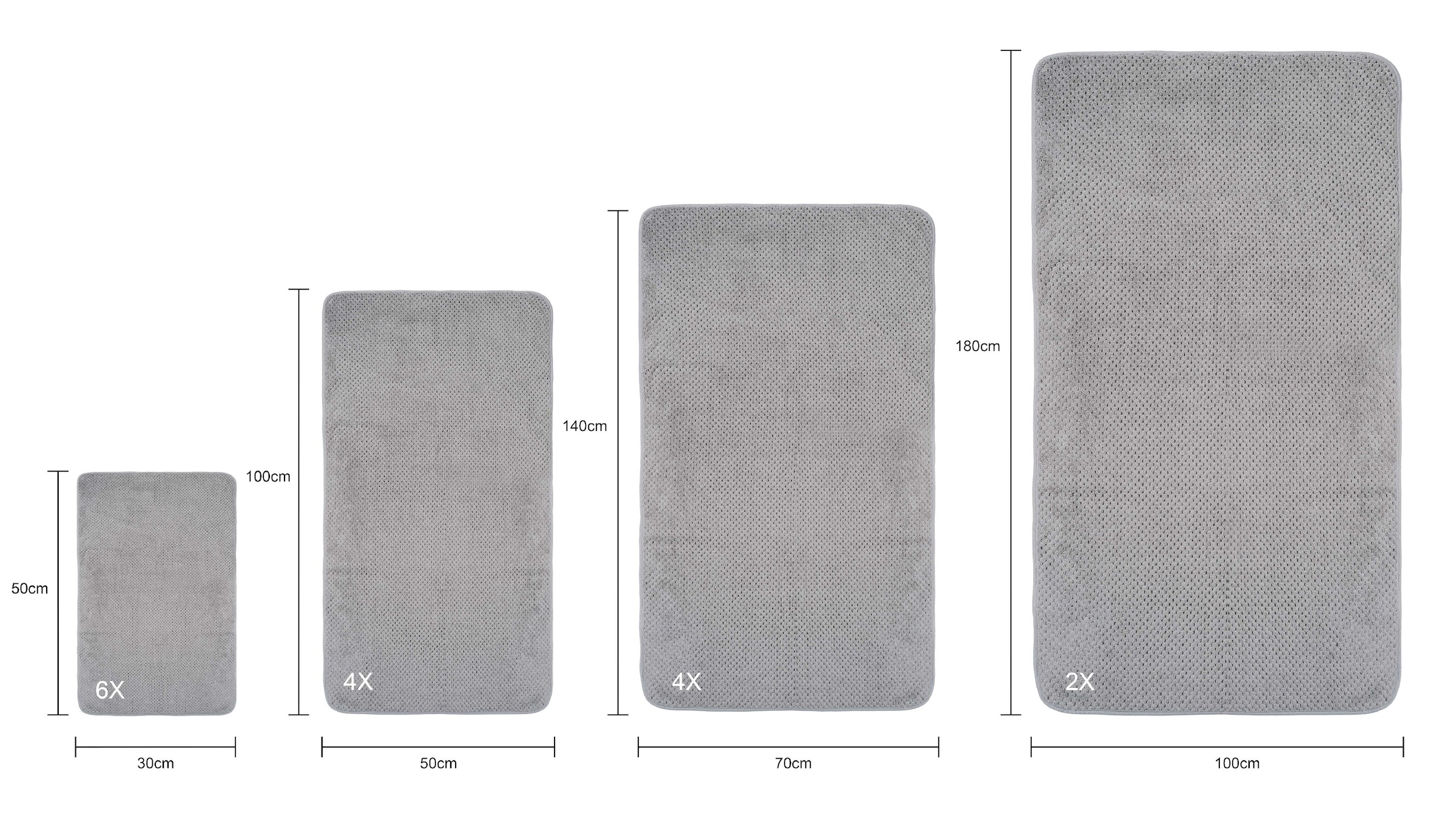 GOODproduct Handtücher »Parris, diverse Grössen, ideal als Sporthandtuch, Reisehandtuch« sehr leicht, kompakt, schnelltrocknend, Mikrofaser, mit Waffelmuster