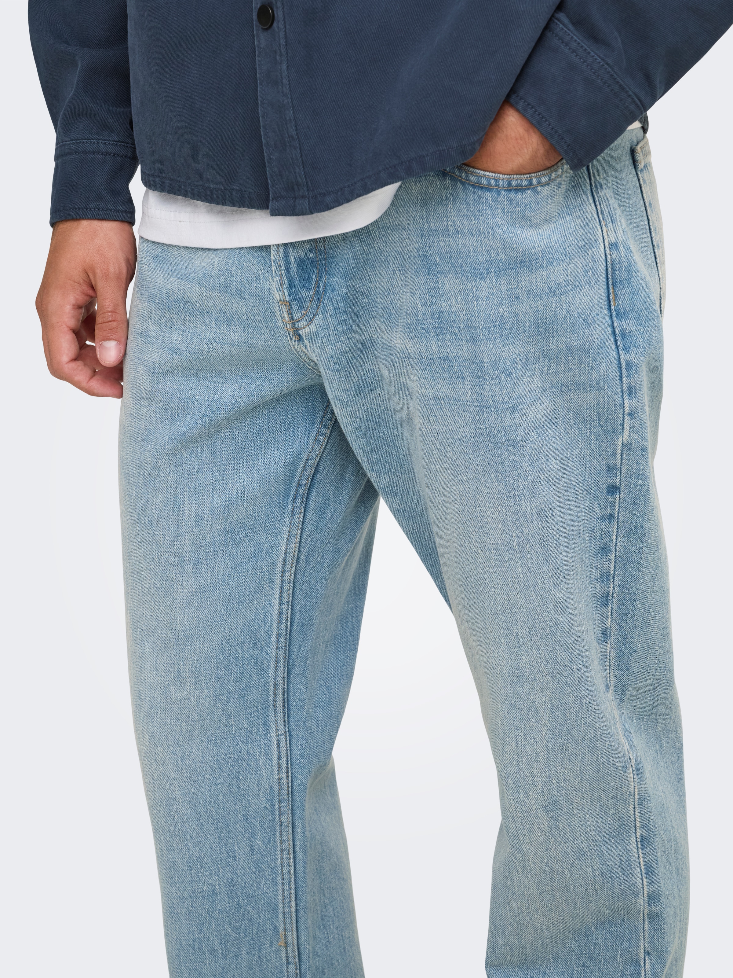 ONLY & SONS Jeans droit »ONSEDGE STRAIGHT DNM« coton, coupe droite