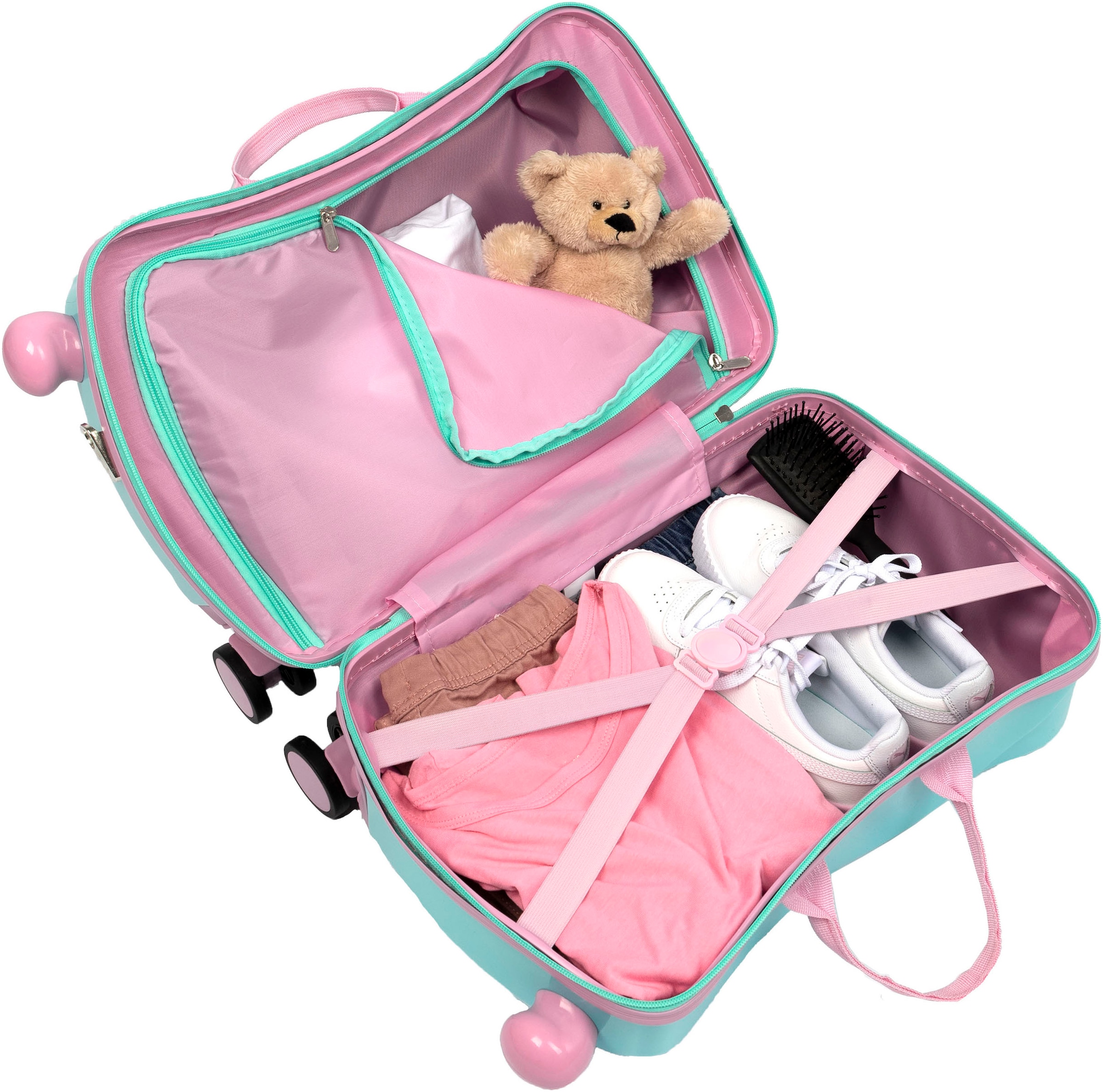 UNDERCOVER Valise pour enfants »Ride-on Trolley, Peppa Pig« 20 litre 4 Rollen zum sitzen und ziehen