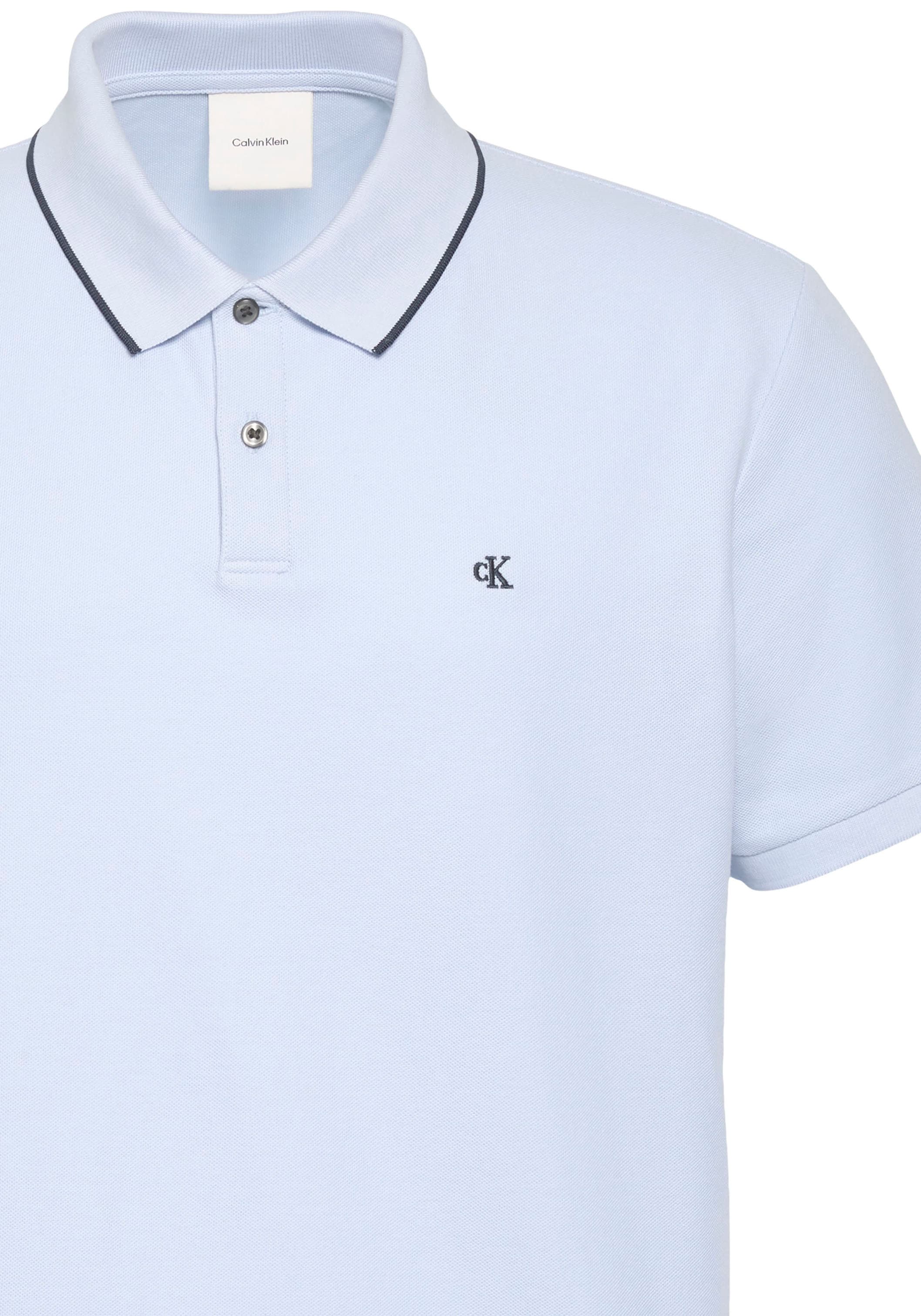 Calvin Klein Polo »SS RFND PQ TPPD CLSS« Mit Rundhalsausschnitt