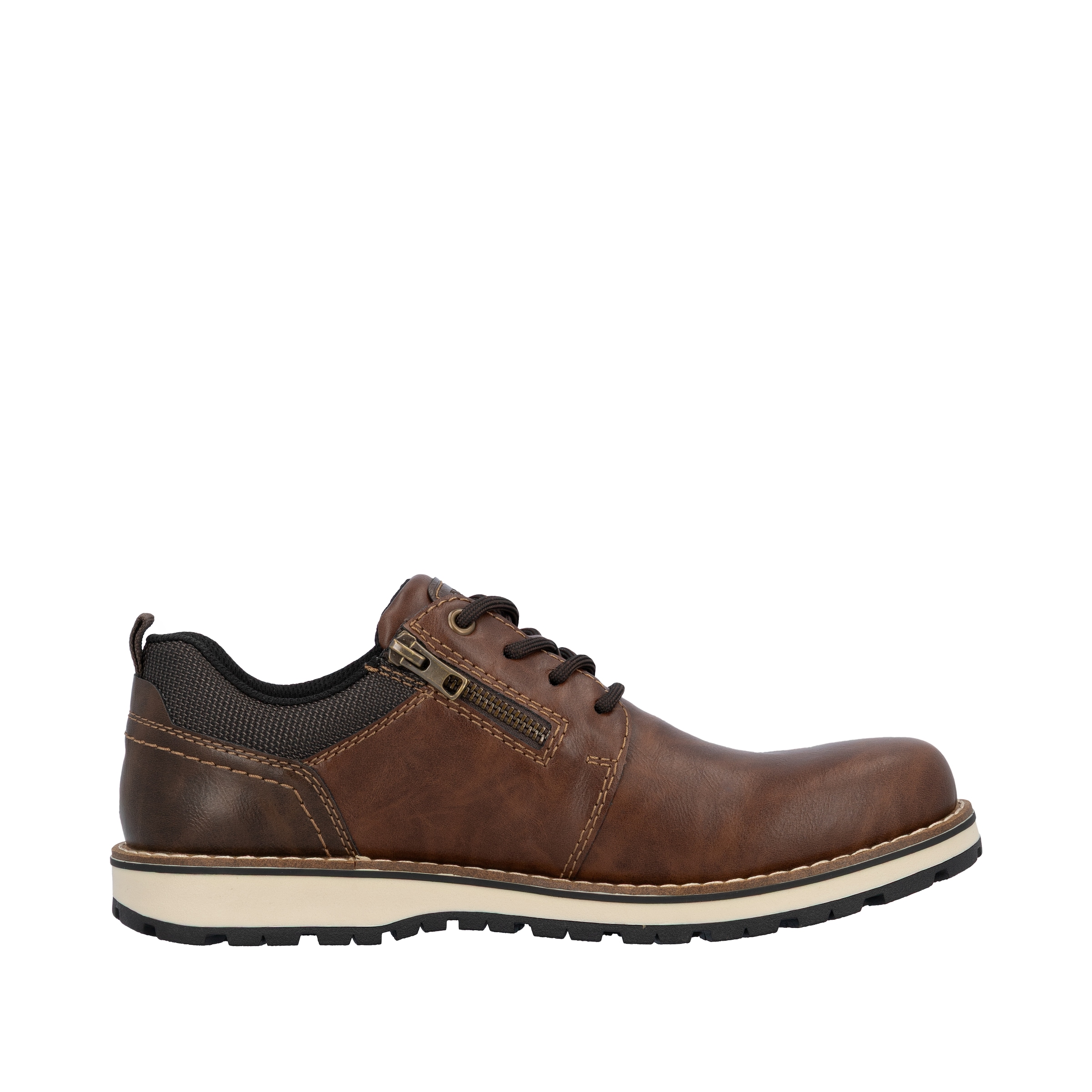 Rieker Chaussure à lacets  derby business, chaussure basse, sneaker casual avec fermeture éclair intérieure