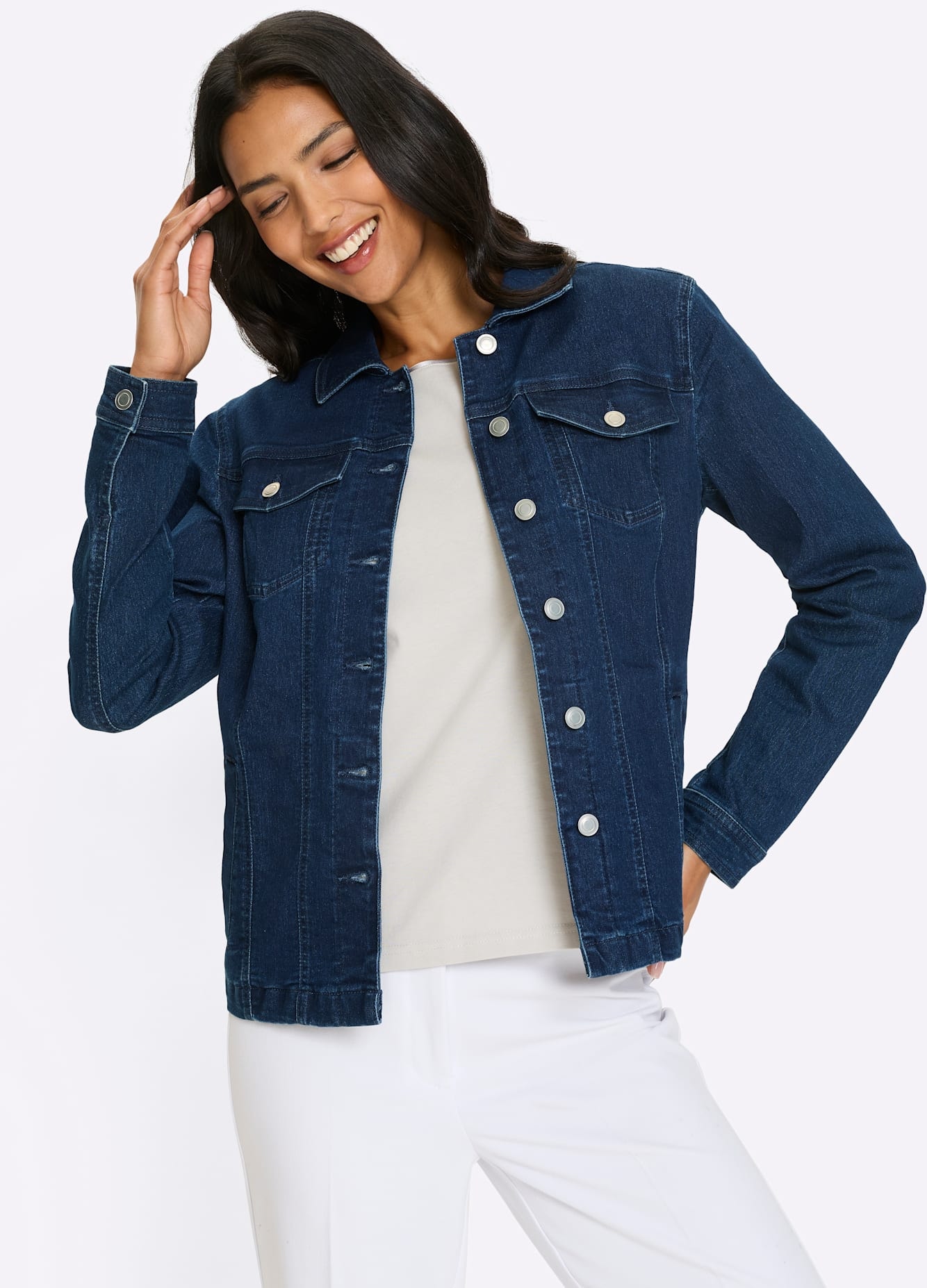 Classic Basics Veste en jean ohne Kapuze