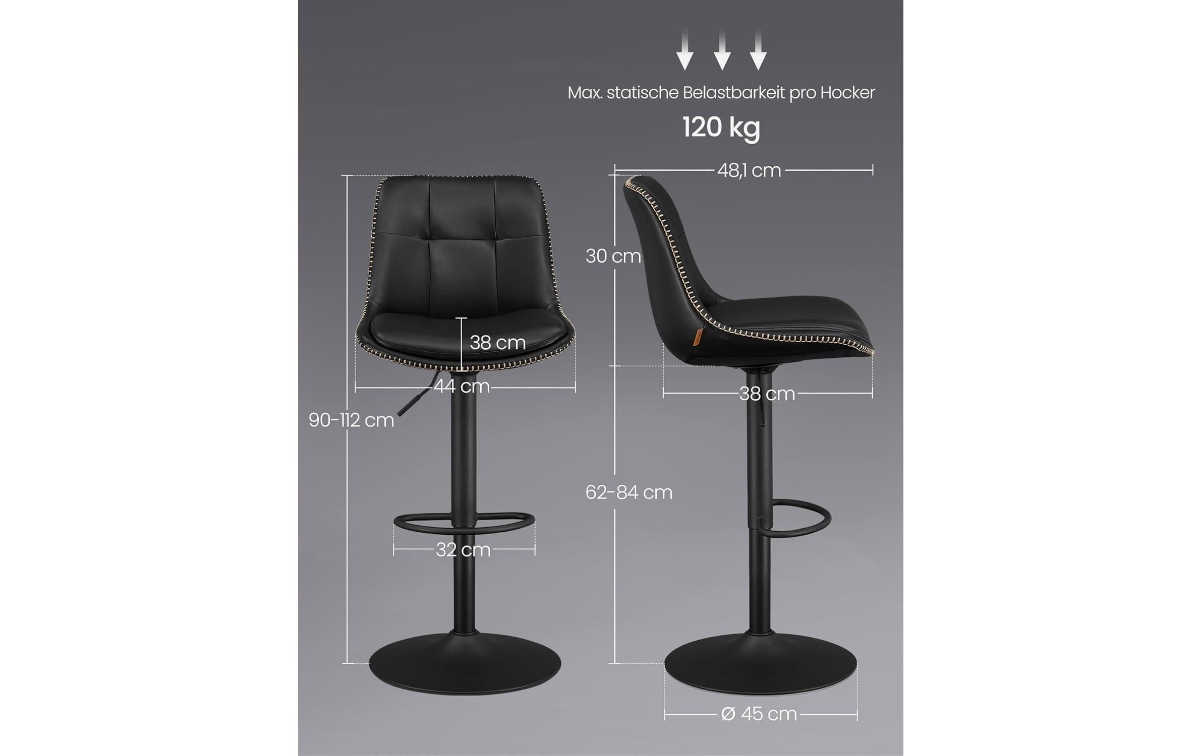 VASAGLE Barhocker »2er Set 48 x 90 cm/112 cm«