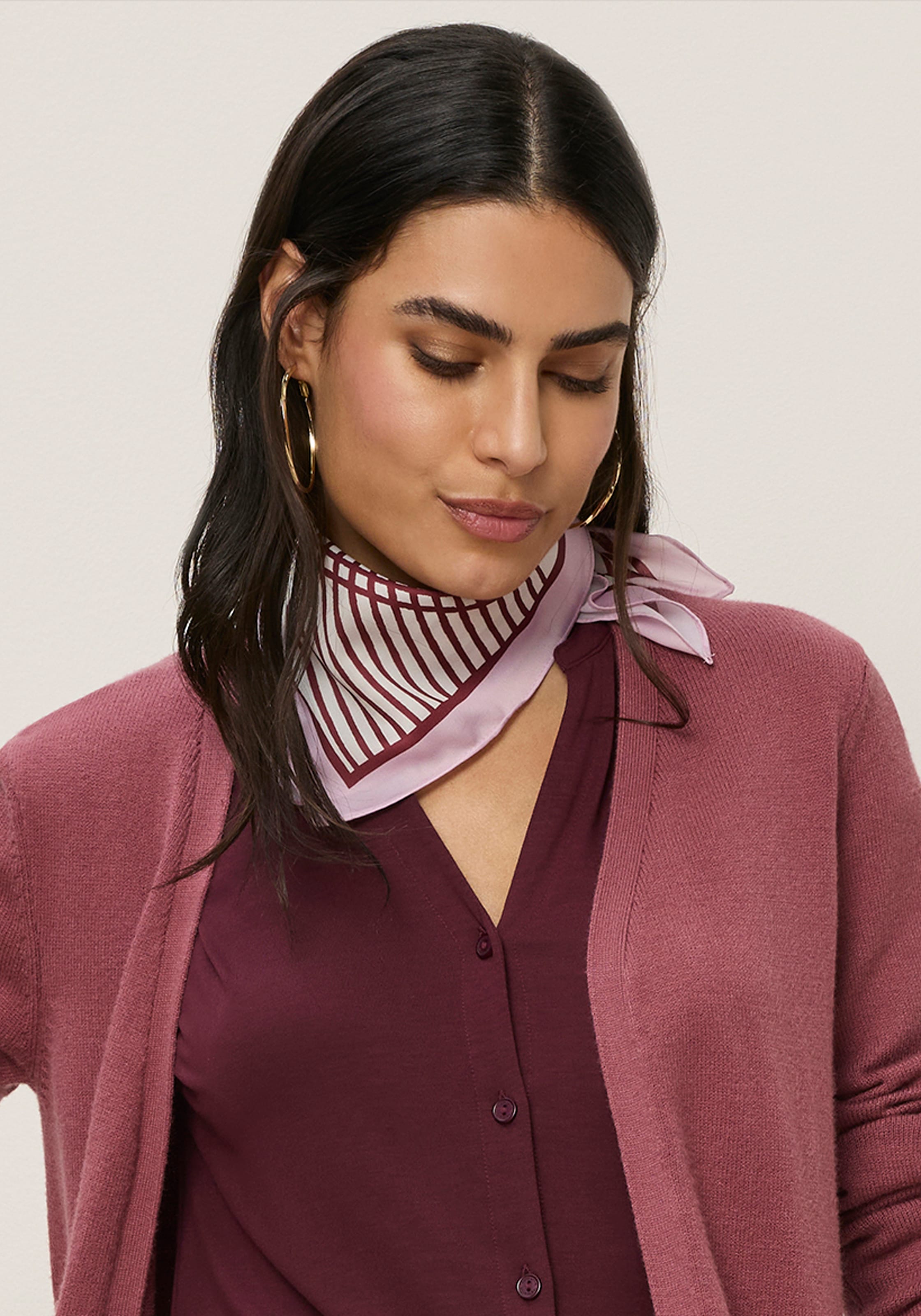 Laura Scott Foulard nicki Avec design graphique tendance en optique cercle