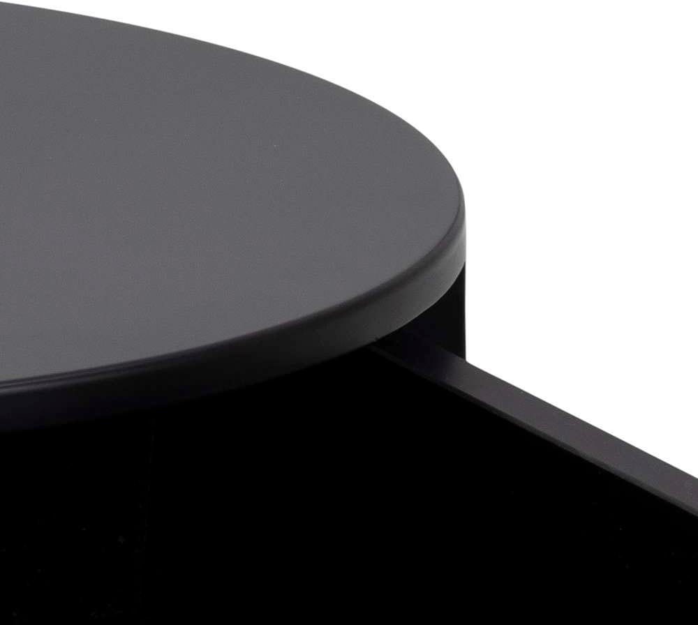 ACTONA GROUP Nachttisch »Polo« 1 Stk. tlg. Nachttisch in Weiss oder Schwarz, rund, Ø 40 cm, mit 1 Schublade