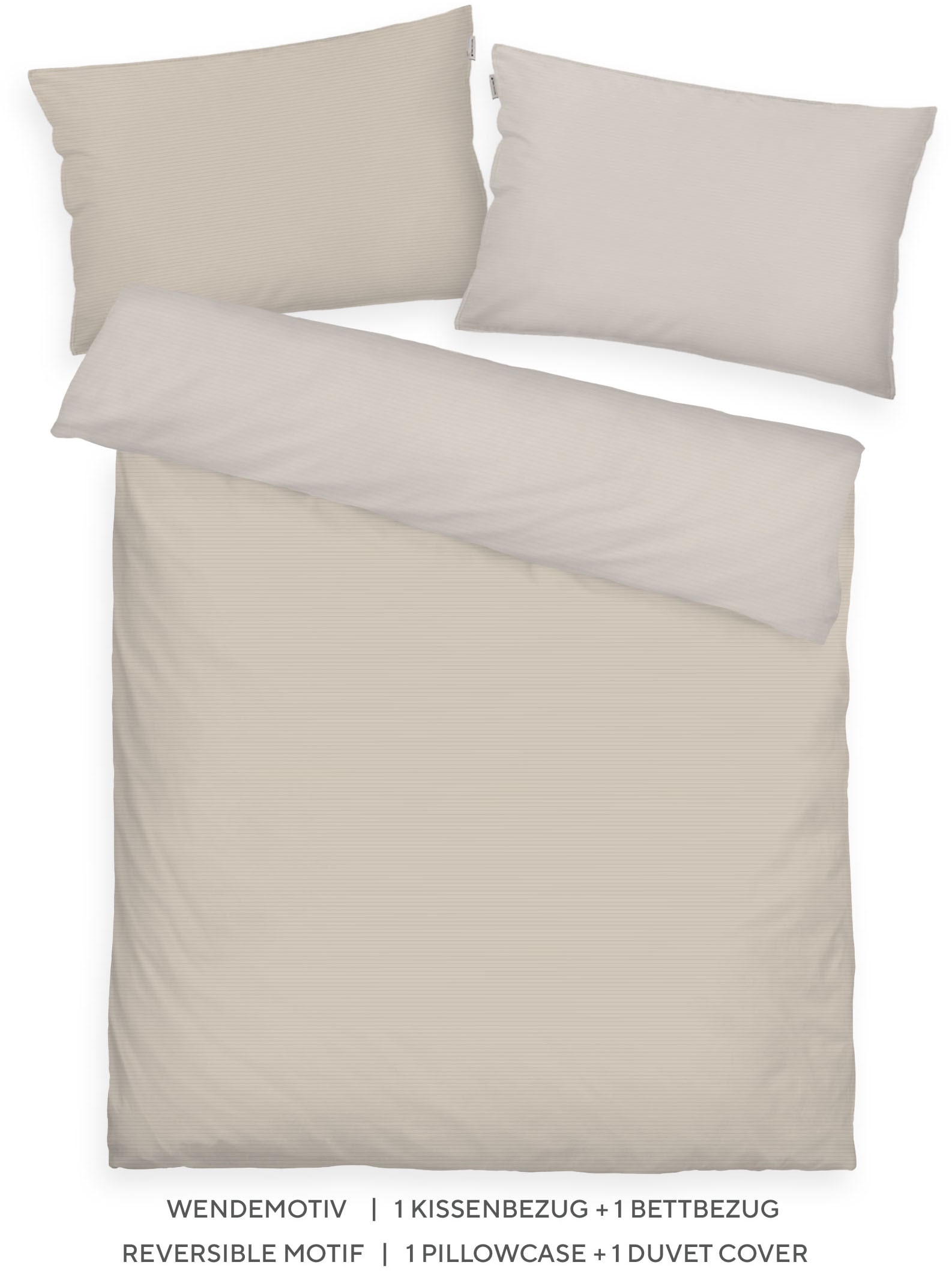 TOM TAILOR HOME Linge de lit pour bébé »TWO-TONE SOLID COLORS in Gr. 100x135cm« 2 cuis new bedroom, couture double sur l’oreiller