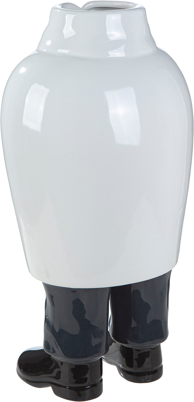 GILDE Vase de table »Vase Mann Mr. weiss H. 34 cm« Vase, M., vase visage, humoristique, masculin, idée cadeau