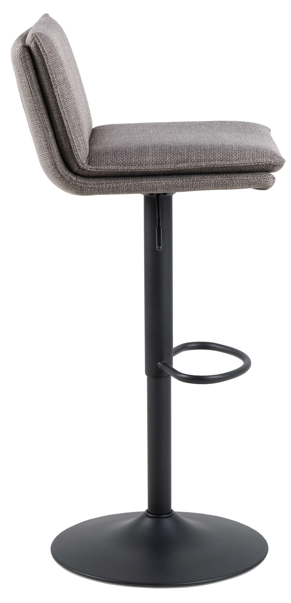 ACTONA GROUP Tabouret de bar »Flynn Barstuhl, Höhenverstellbar,« rembourré, pied trompette noir, vérin à gaz, pivotant, lot de 2
