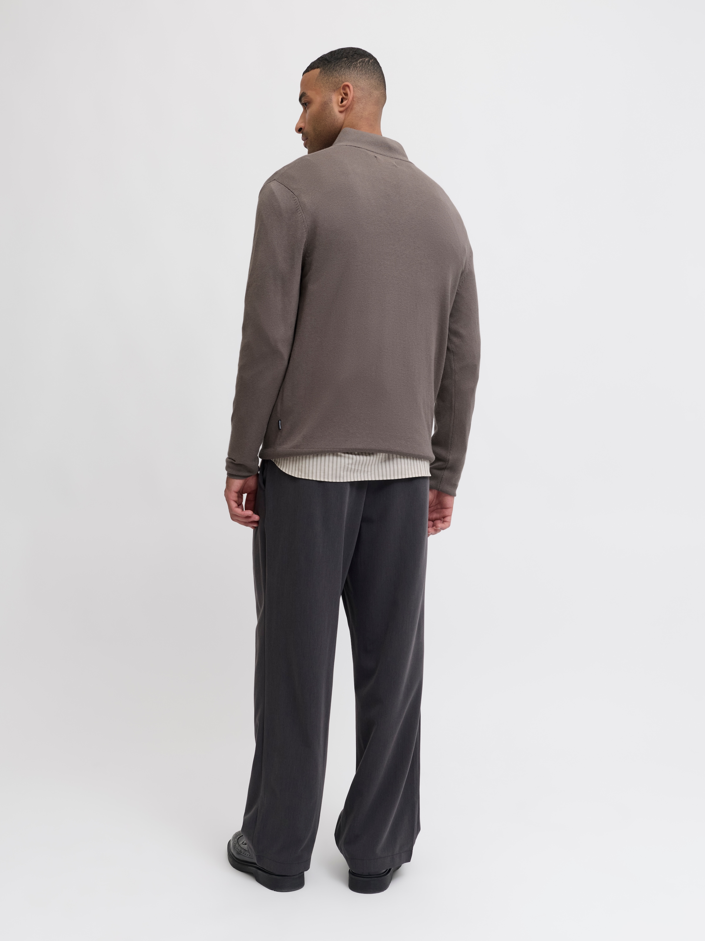 Jack & Jones Troyer »JJEEMIL KNIT HALF ZIP NOOS« Baumwollmischung, regular fit