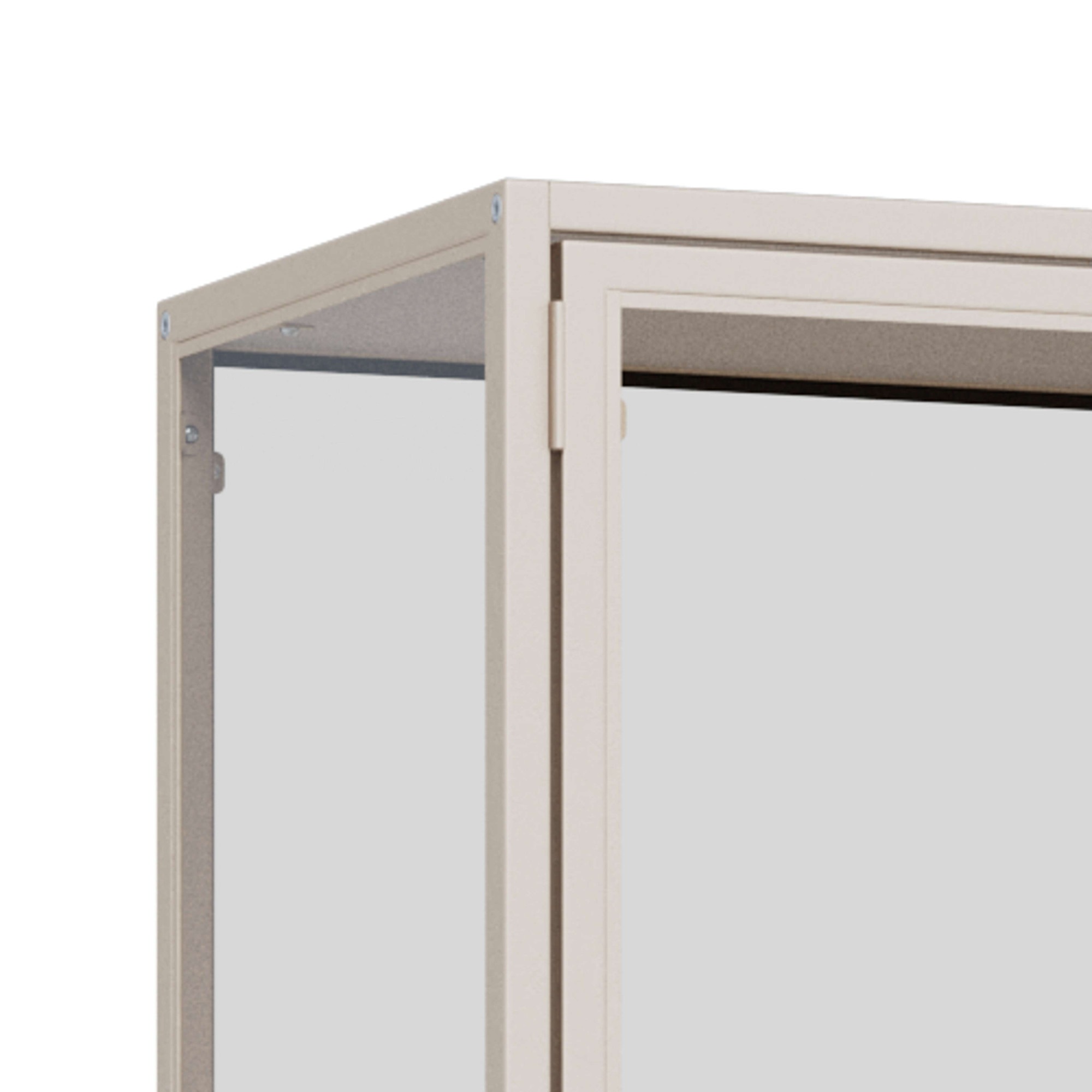 ACTONA GROUP Vitrine en verre »Seaford, Vitrine« Vitrine, acier gris, plateau supérieur et 4 étagères, 77 x 35 x 185,6 cm