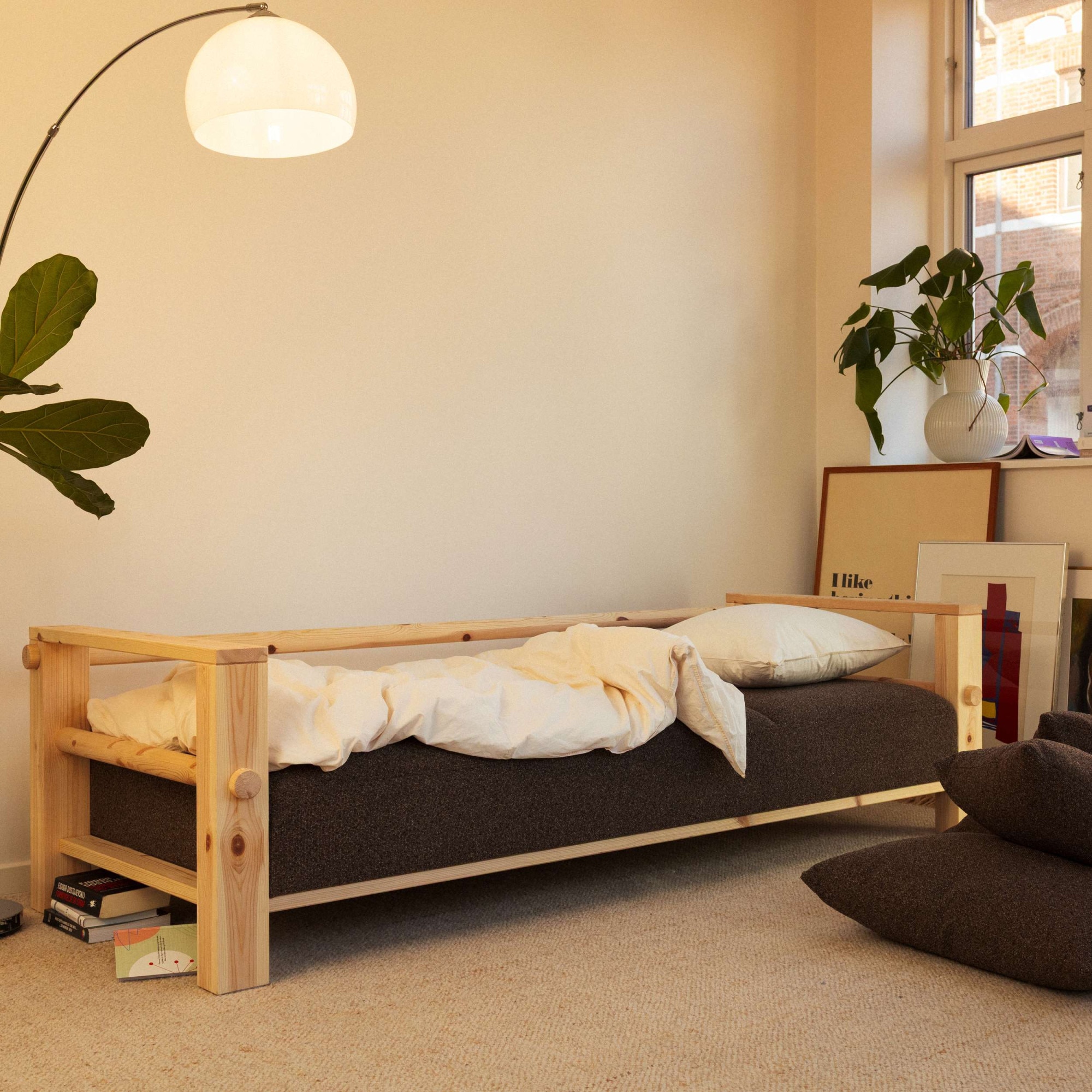 Karup Design Canapé »Bare Sofa, Schlafsofa mit Boxspring, 3-Sitzer, Couch, Bettfunktion« Matelas boxspring avec ressorts, 3 coussins dorsaux, fabriqué en Europe