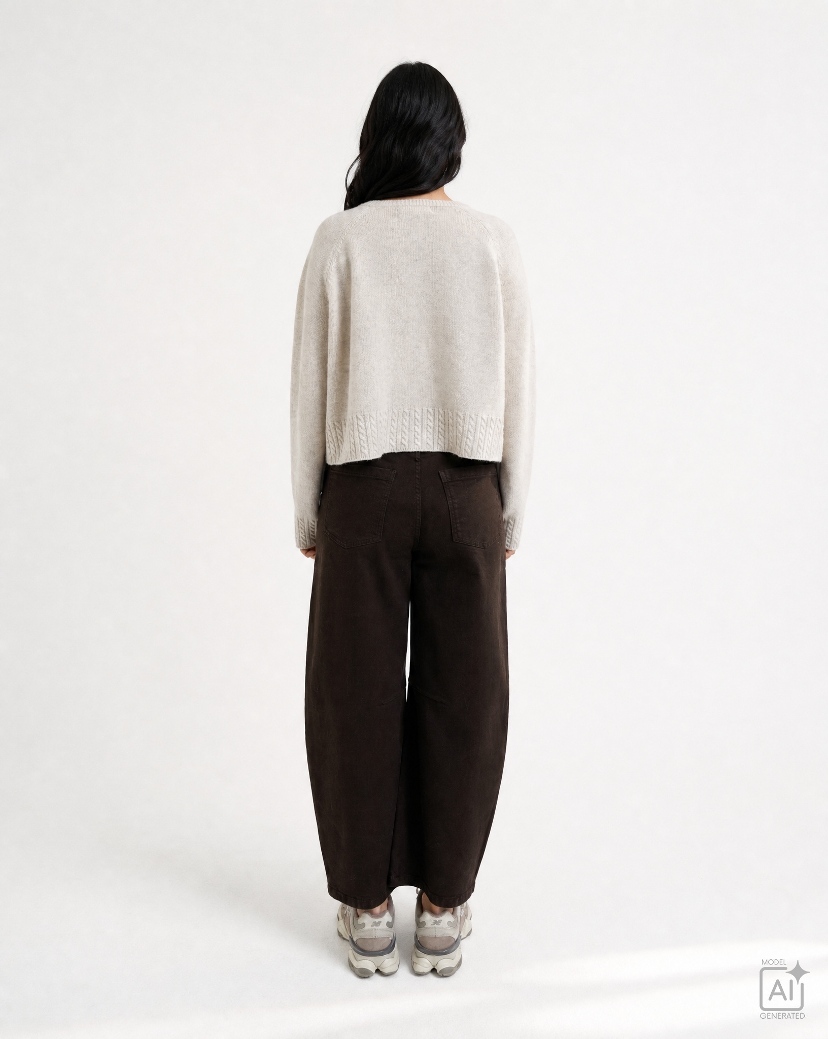 Smith & Soul Rundhalspullover mit hohem Woll-Anteil, Zopfstrick-Details