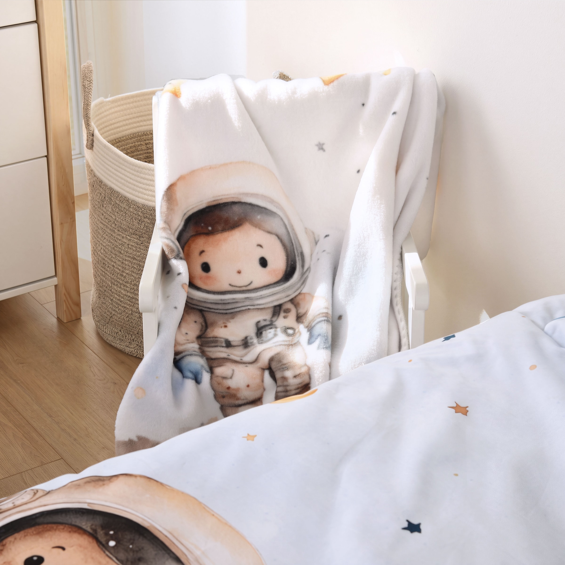 Baby Best Couverture pour bébé »Kleiner Astronaut« Parfait pour câliner – à la maison et en déplacement