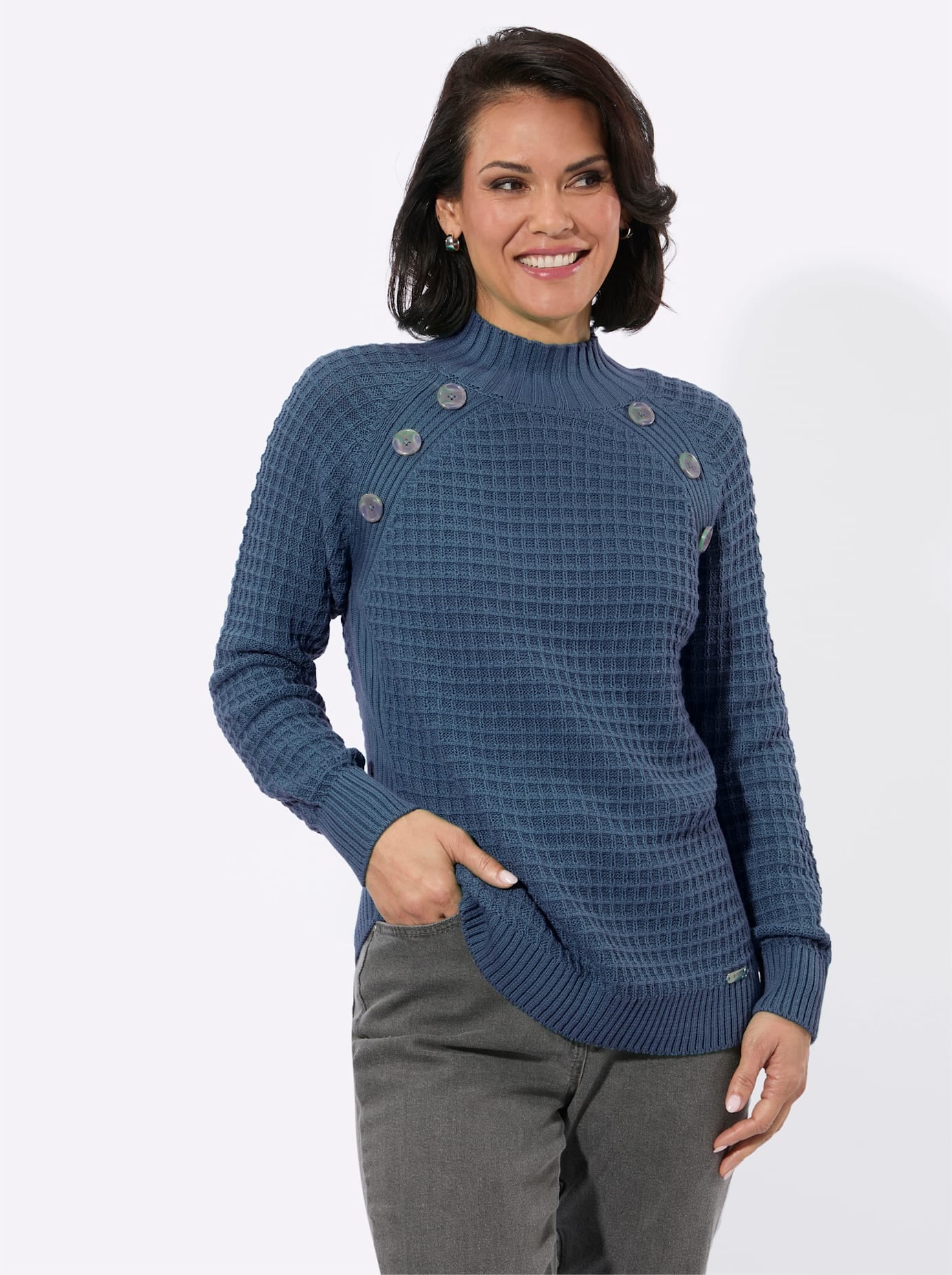 Casual Looks Pull à col montant »Stehkragen-Pullover«