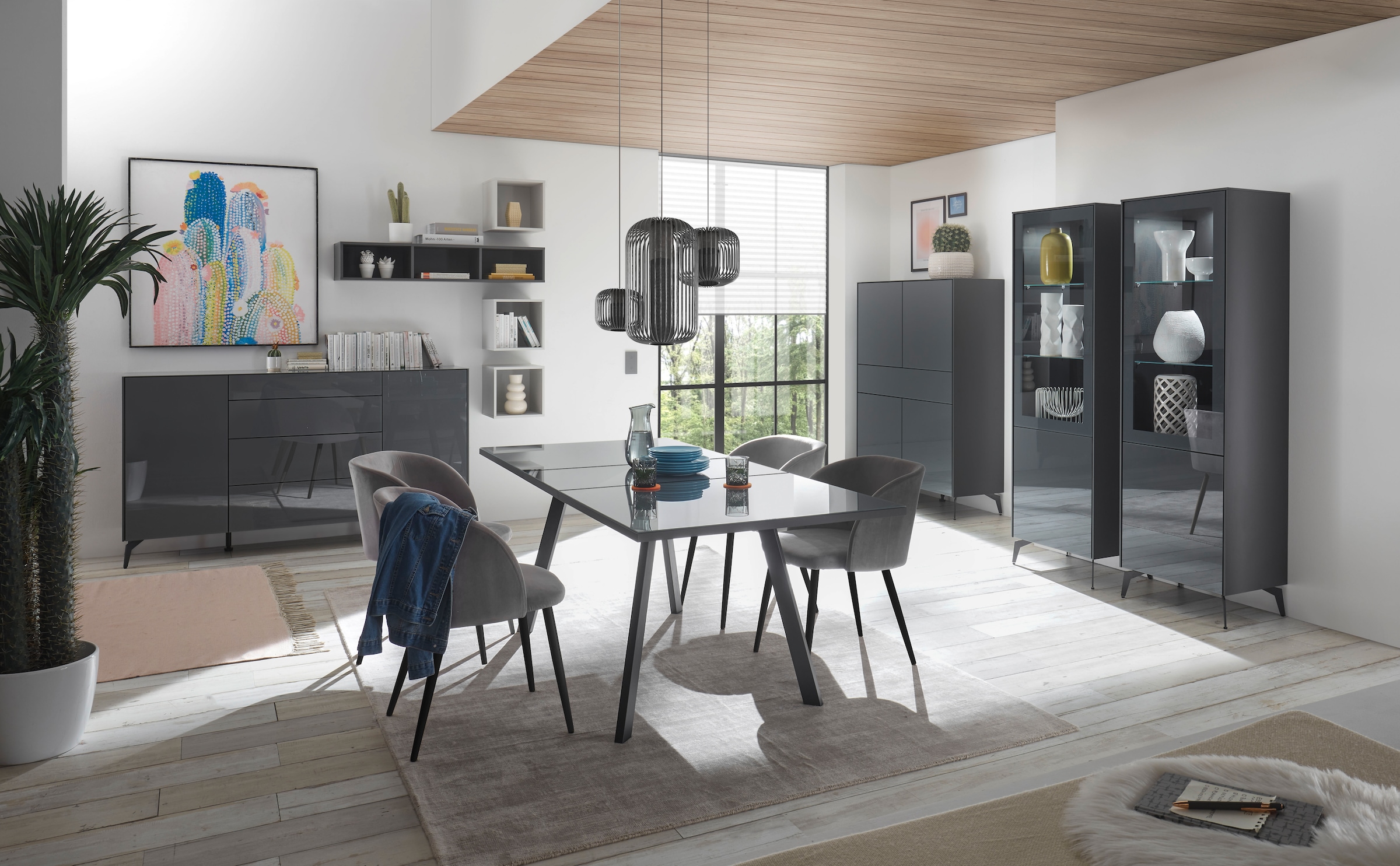 Mäusbacher Esstisch »Imola TOPSELLER!« OTTOs Choice Tisch,  Mäusbacher Esstisch, Breite 160 cm, mit Glasoberplatte, 4 Metallfüsse