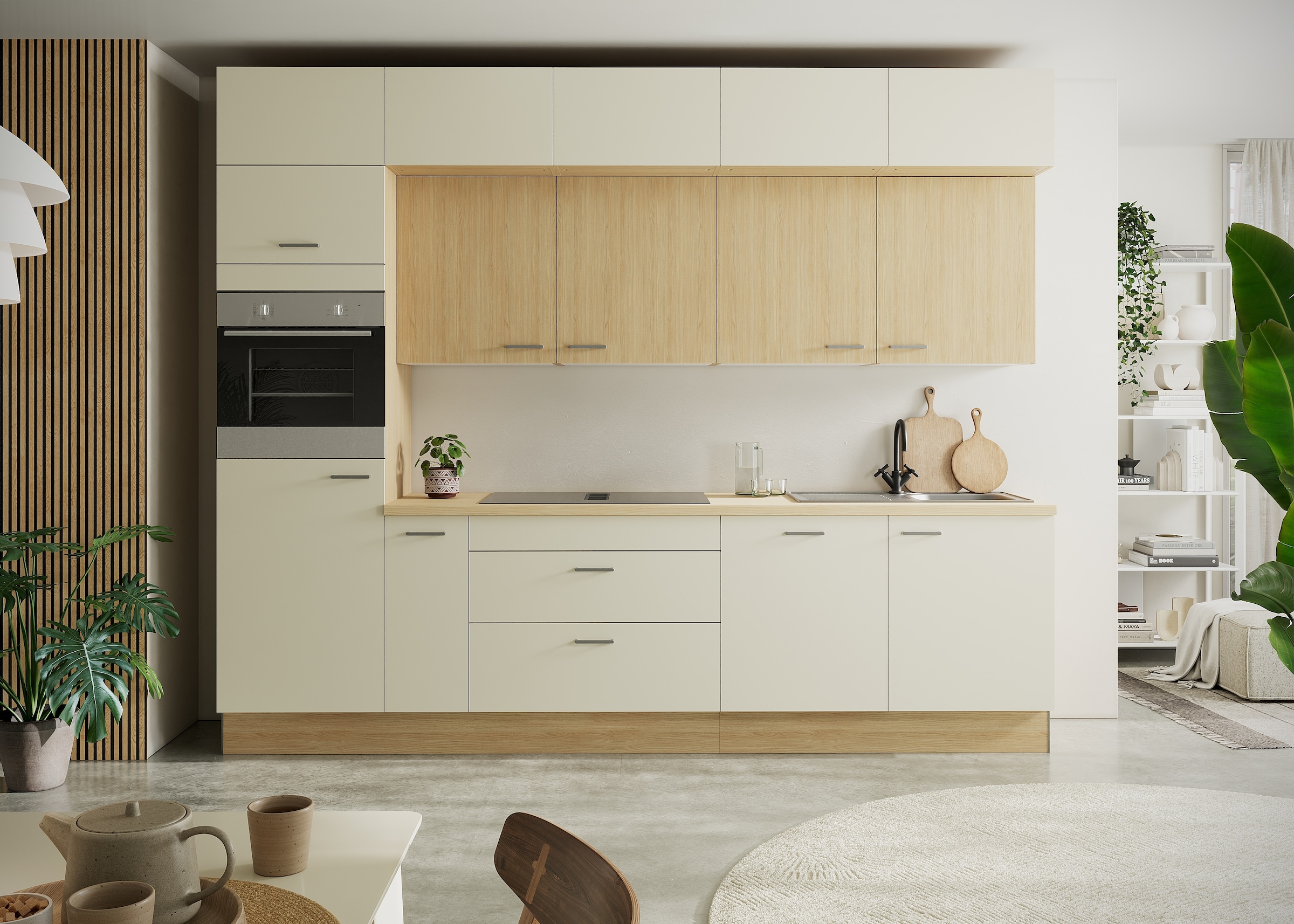 KOCHSTATION Kitchenette »KS-Lucy« Breite 300 cm, Soft-Close, inkl. Zubehör, wahlweise mit E-Geräten