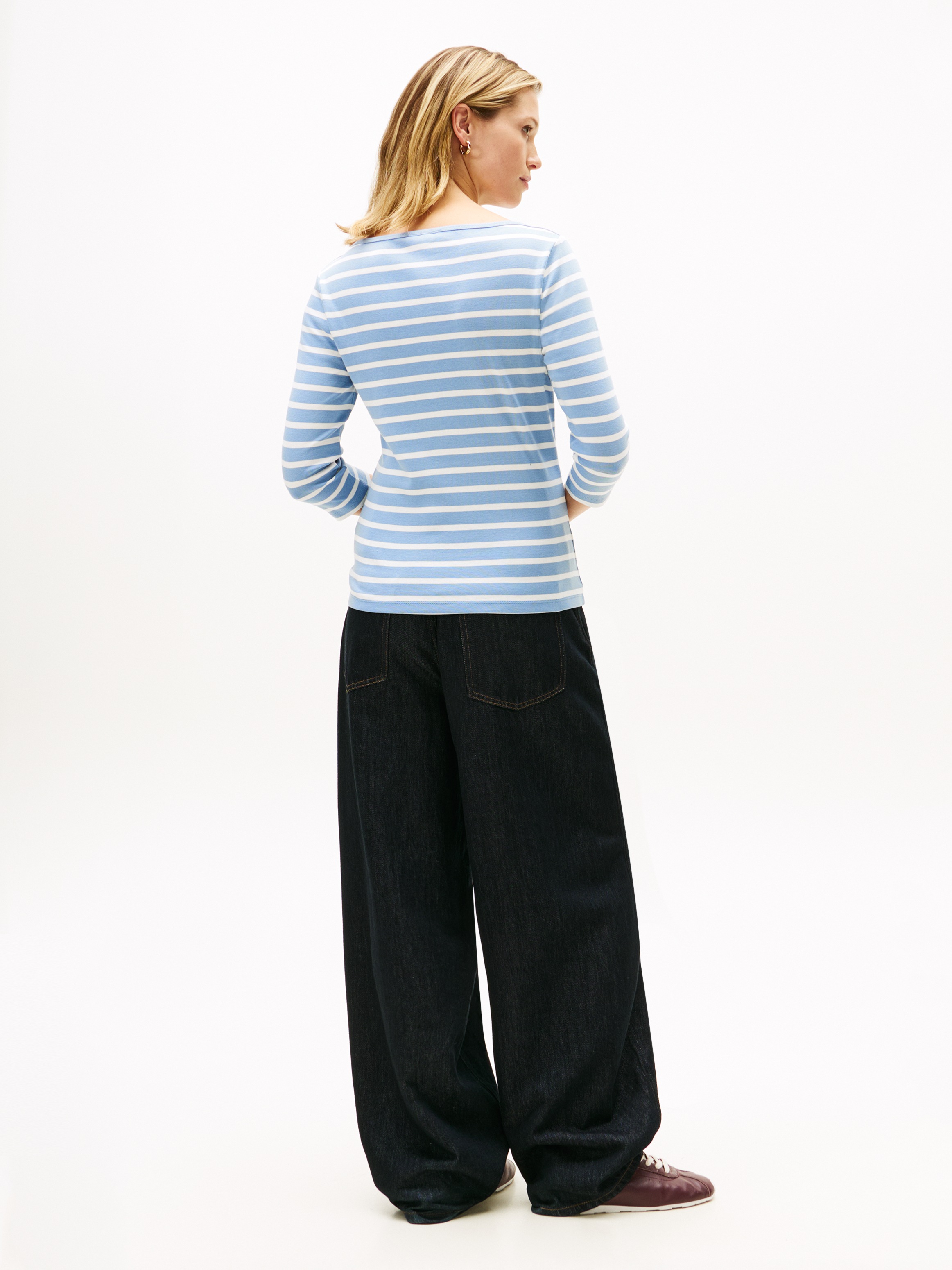 Tommy Hilfiger T-shirt à manches 3/4 »NEW CODY BOAT-NECK« Baumwolle, U-Boot-Ausschnitt, Slim Fit