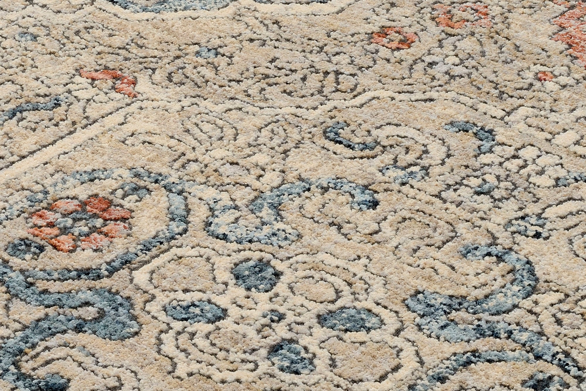 OCI DIE TEPPICHMARKE Teppich »GRAND FASHION 02« rechteckig 5 mm Höhe Vintage Optik, feine Fransen, Wohnzimmer