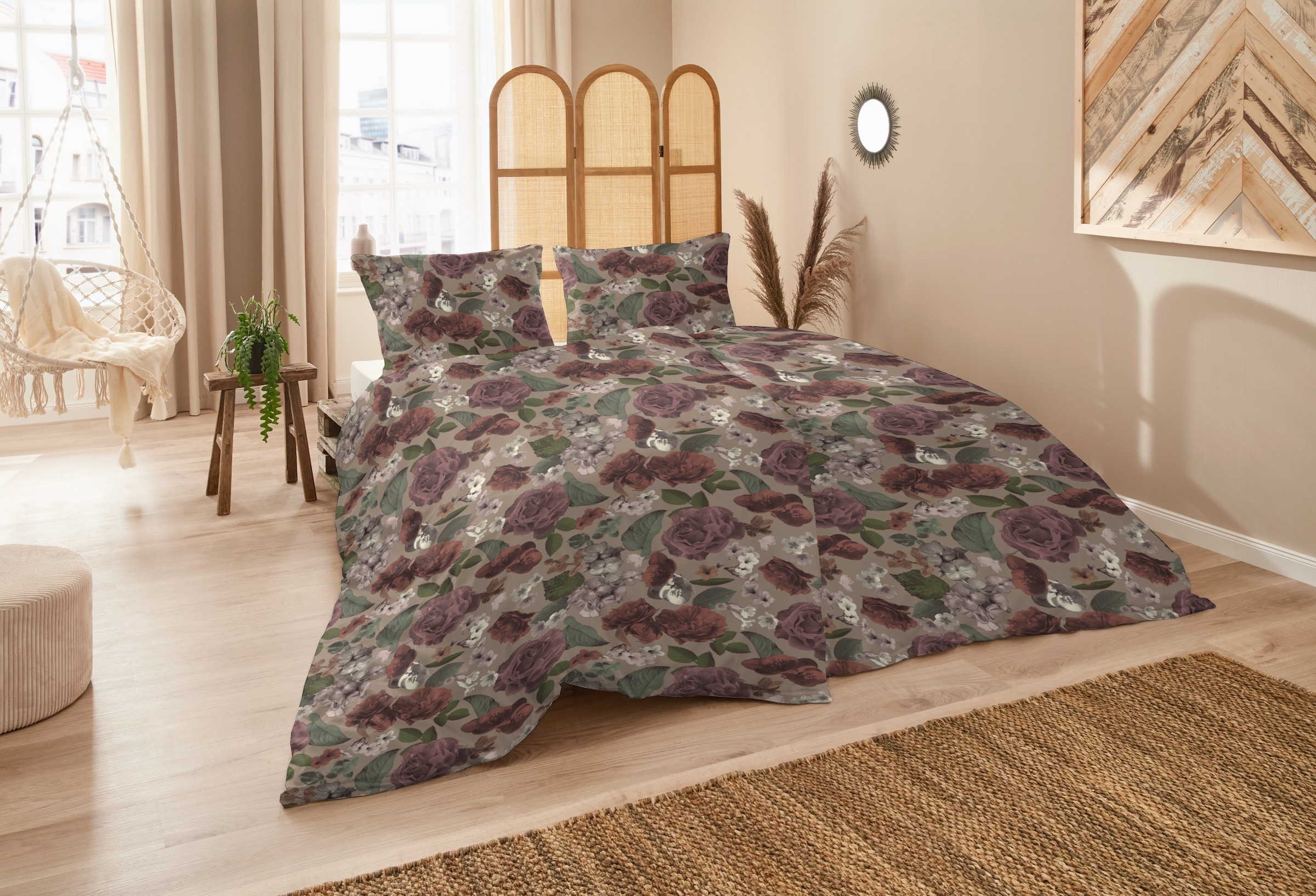 Primera Bettwäsche »Edelflanell-Bettwäsche Exciting« 2 Stk. tlg. mit einem aufregenden Blumenmuster