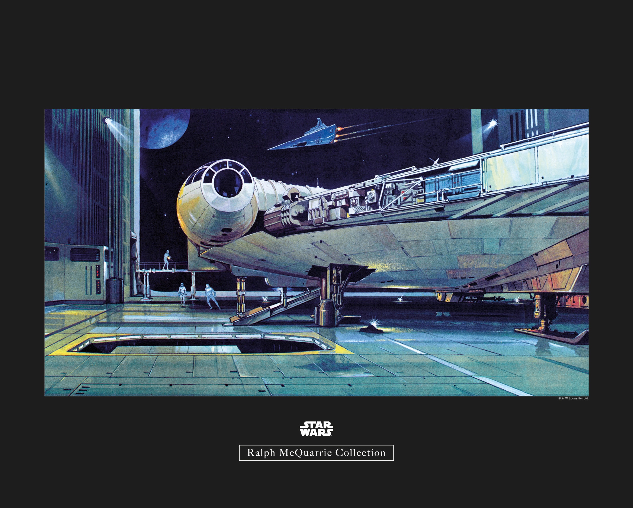 Komar Image »Star Wars Classic RMQ Falcon Hangar« 1 cuis tlg. Wandbild zur Dekoration im Kinderzimmer - ohne Rahmen