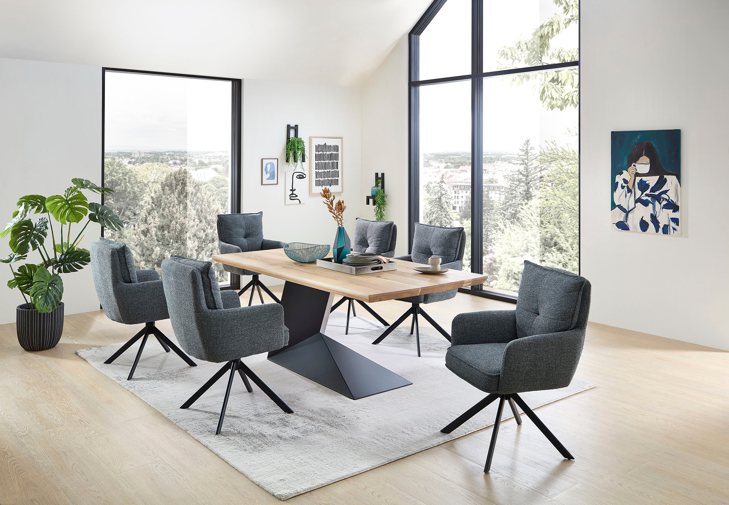 Stolkom Chaise avec accoudoirs »Sofia Young« () 4 cuisLargeur 61cm, pivotant à 180 degrés