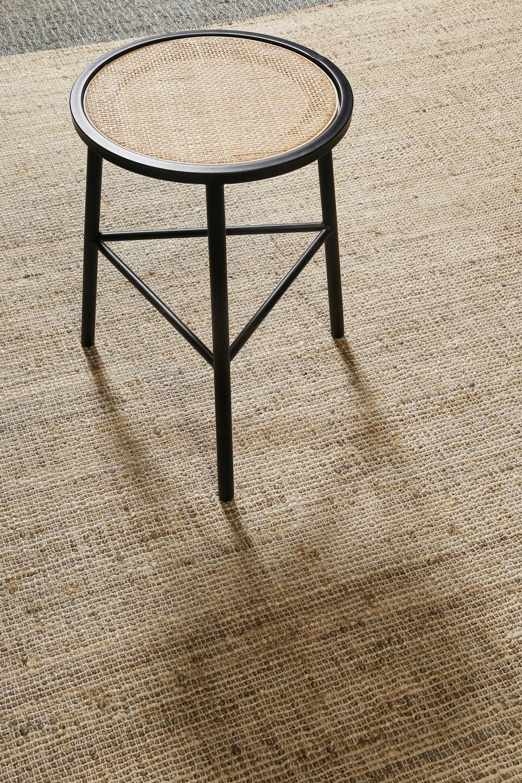 Green Looop Tapis »Viktor GL-82303« Rectangulaire 4 mm Höhe Naturfaser Teppich aus 80% Jute 20% Baumwolle, mit Fransen, Wohnzimmer