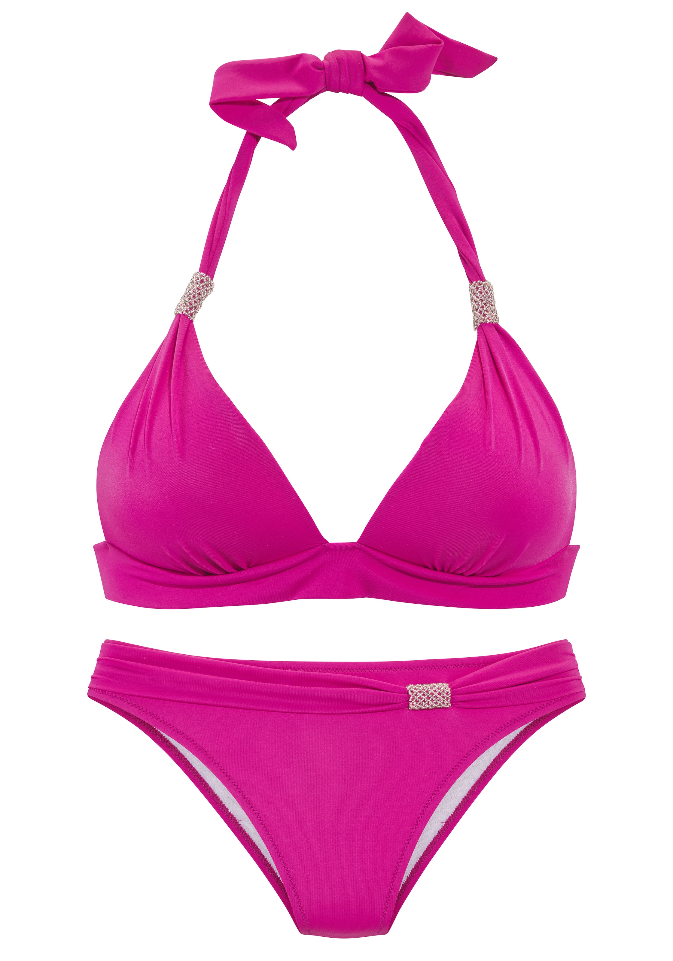 LASCANA Bikini triangle avec détails en perles décoratives