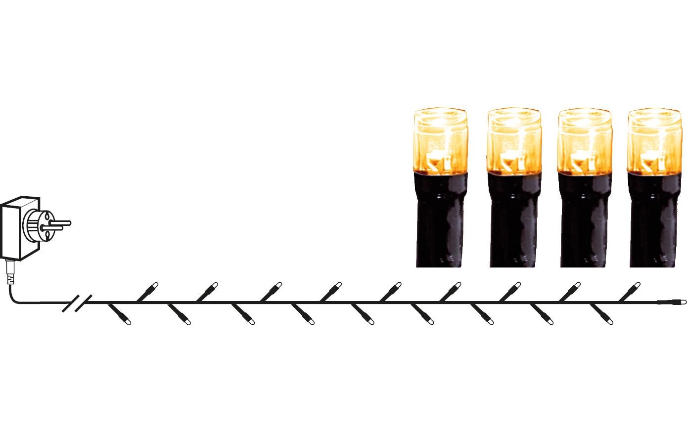 Parforce Traditional Hunting LED-Lichterkette »Golden, 80 LED, 560 cm Outdoor« 80 Stk.-flammig