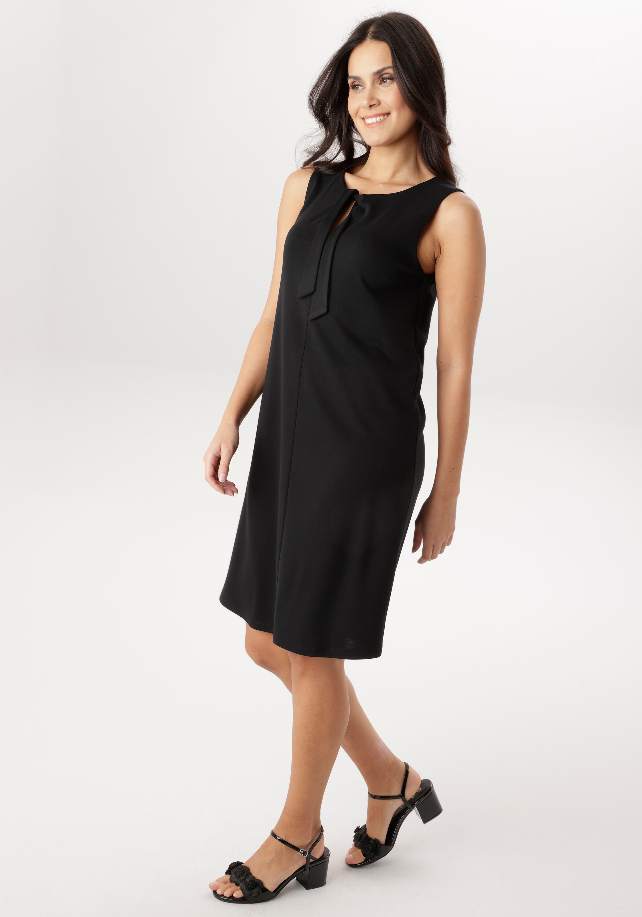 Aniston SELECTED Jerseykleid mit raffinierten Ausschnitt und Bindebänder - NEUE KOLLEKTION