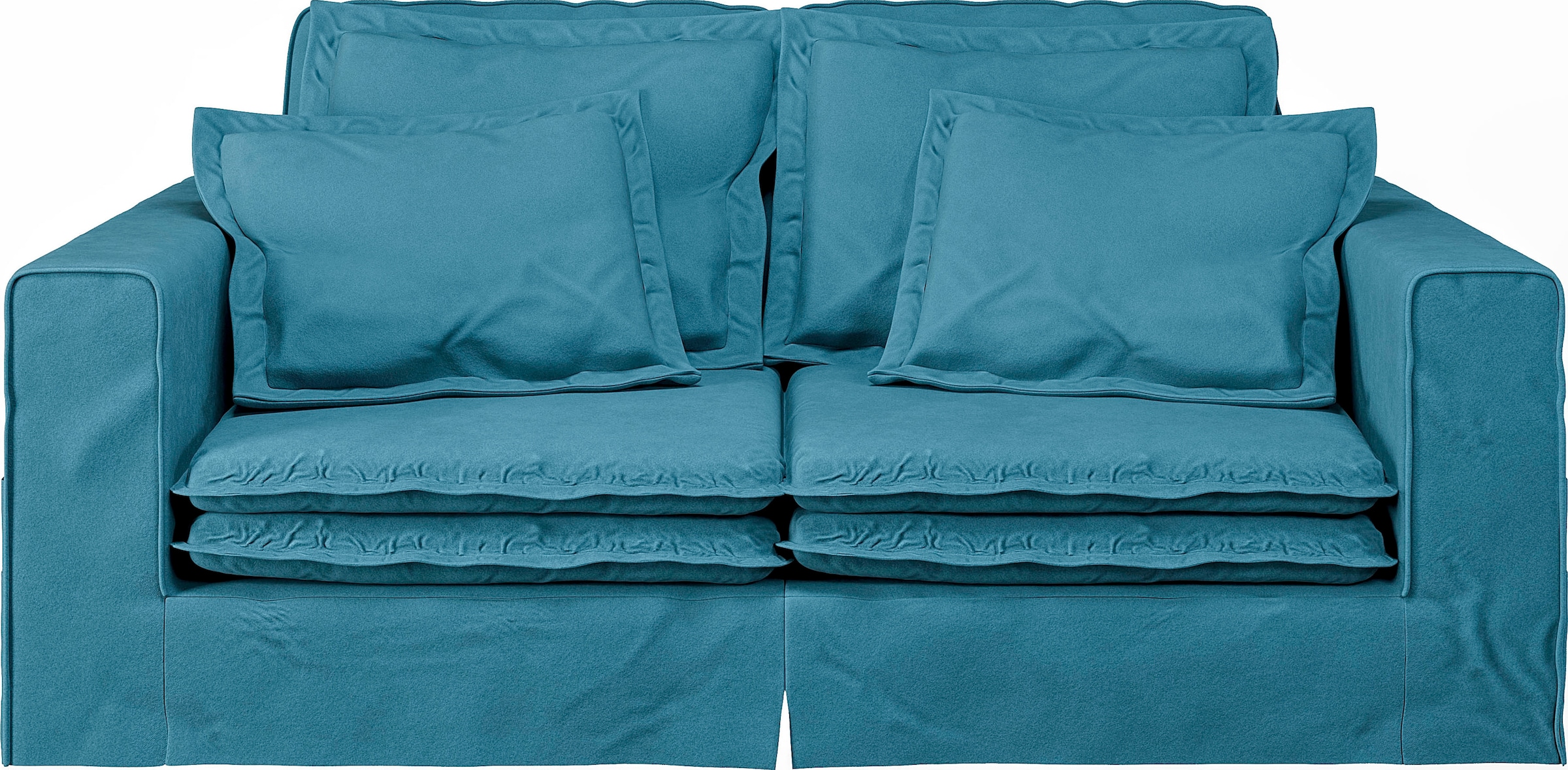 Home affaire 3-Sitzer »ALISSAS BIS mit vielen Kissen, Biesen an den Kissen,« Hussen-Optik,   kleine Taschen an der Seite zum Verstauen