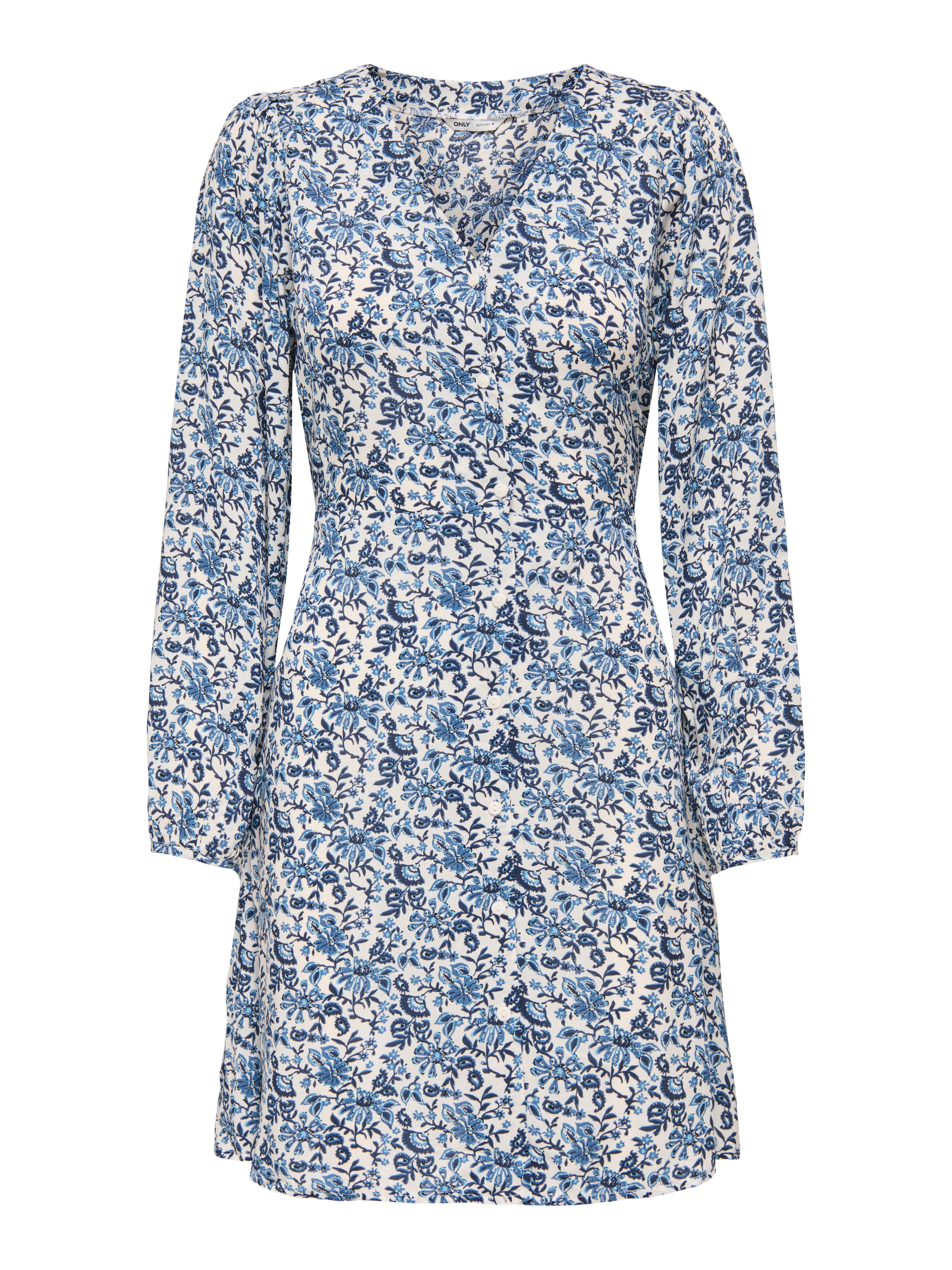 ONLY Robe imprimée »ONLEVIDA L/S SHORT DRESS WVN NOOS«