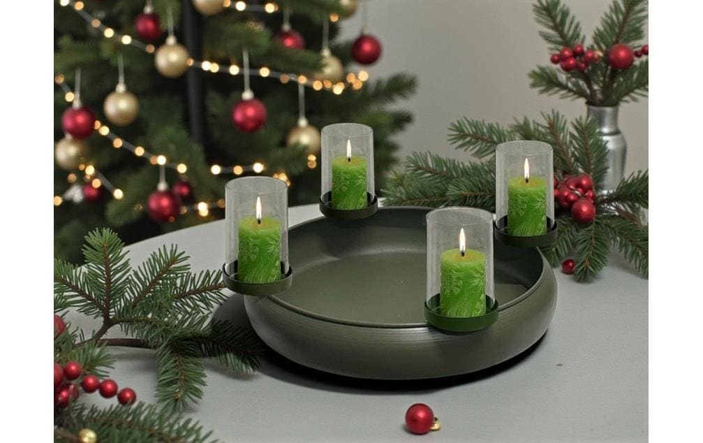 Dameco Adventskranz »Kerzenhalter für 4 Kerzen, 40 x 9 cm, Metall«