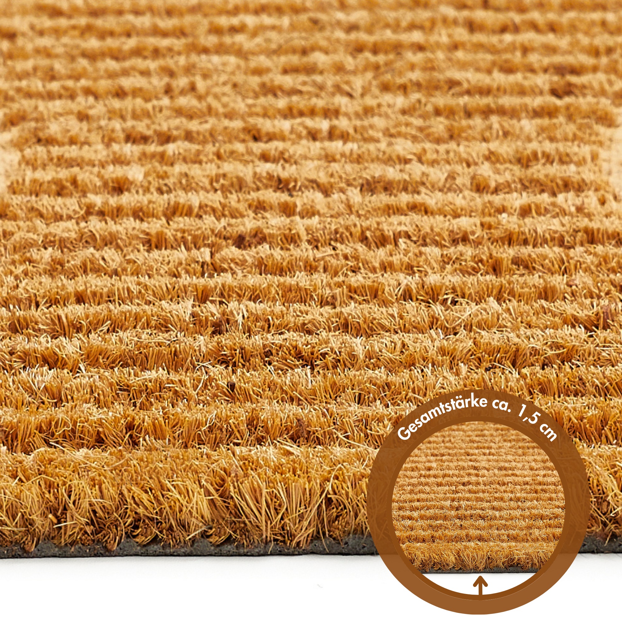 Andiamo Tapis de sol »Kokos« Rectangulaire 17 mm Höhe Schmutzfangmatte, verschiedene Designs, In- und Outdoor geeignet