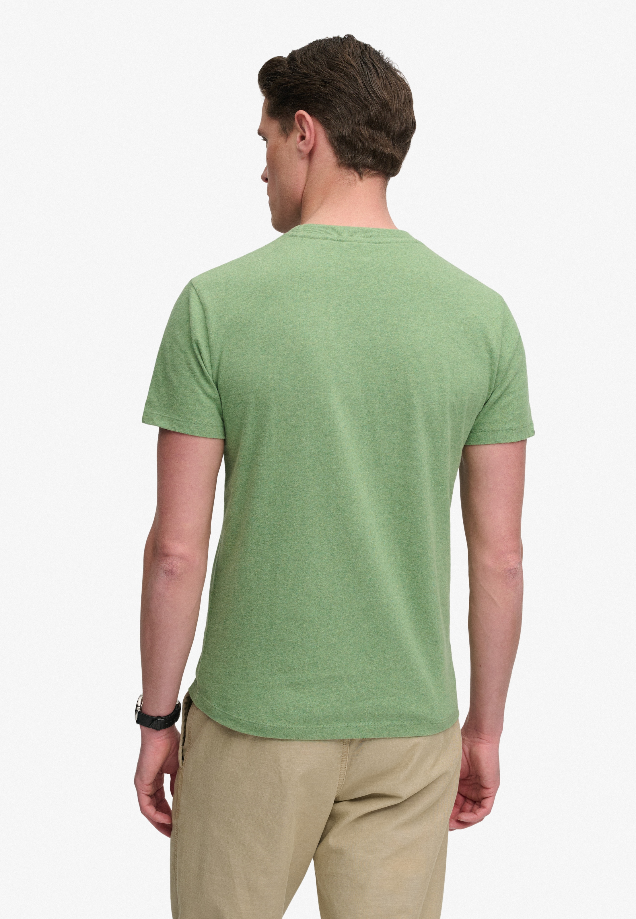 Superdry Shirt à col rond »ESSENTIAL SERIF LOGO EMB TEE« coton, coupe régulière