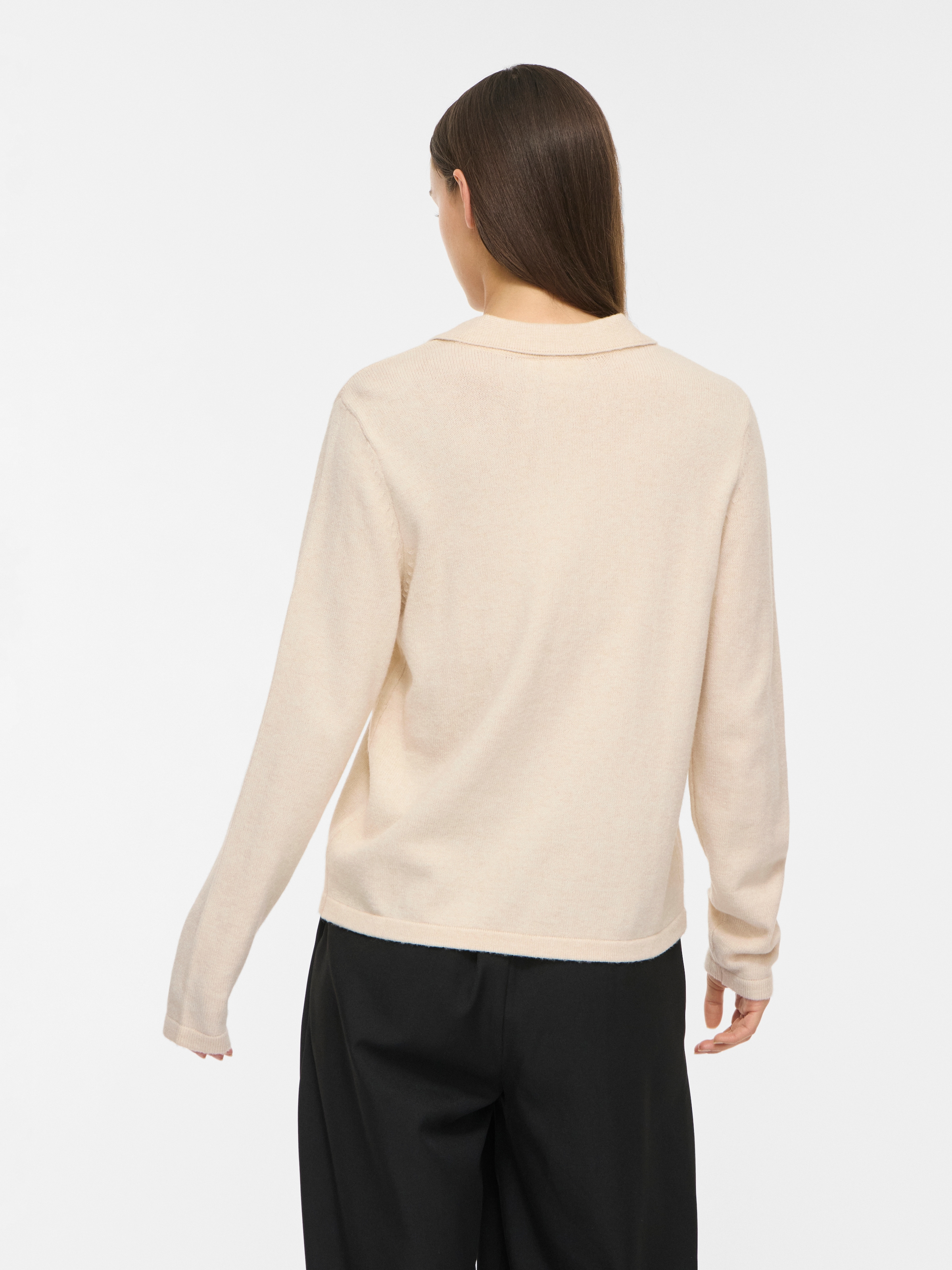 Vila Pull à col polo »VIRIL L/S POLO PULLOVER KNIT - NOOS« mélange de matériaux, coupe régulière
