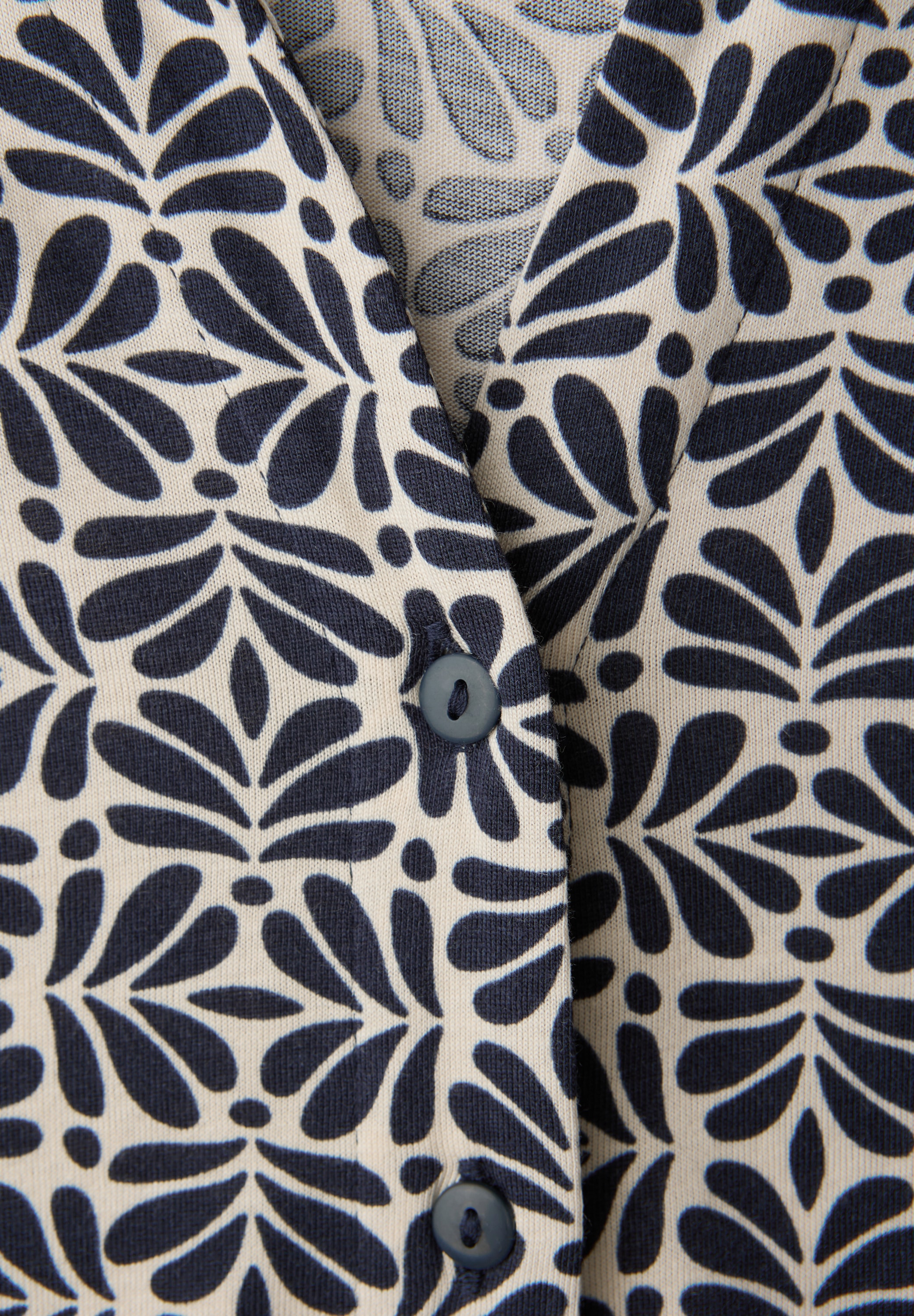 STREET ONE T-shirt à manches 3/4 im Blusen-Look und mit grafischem Muster