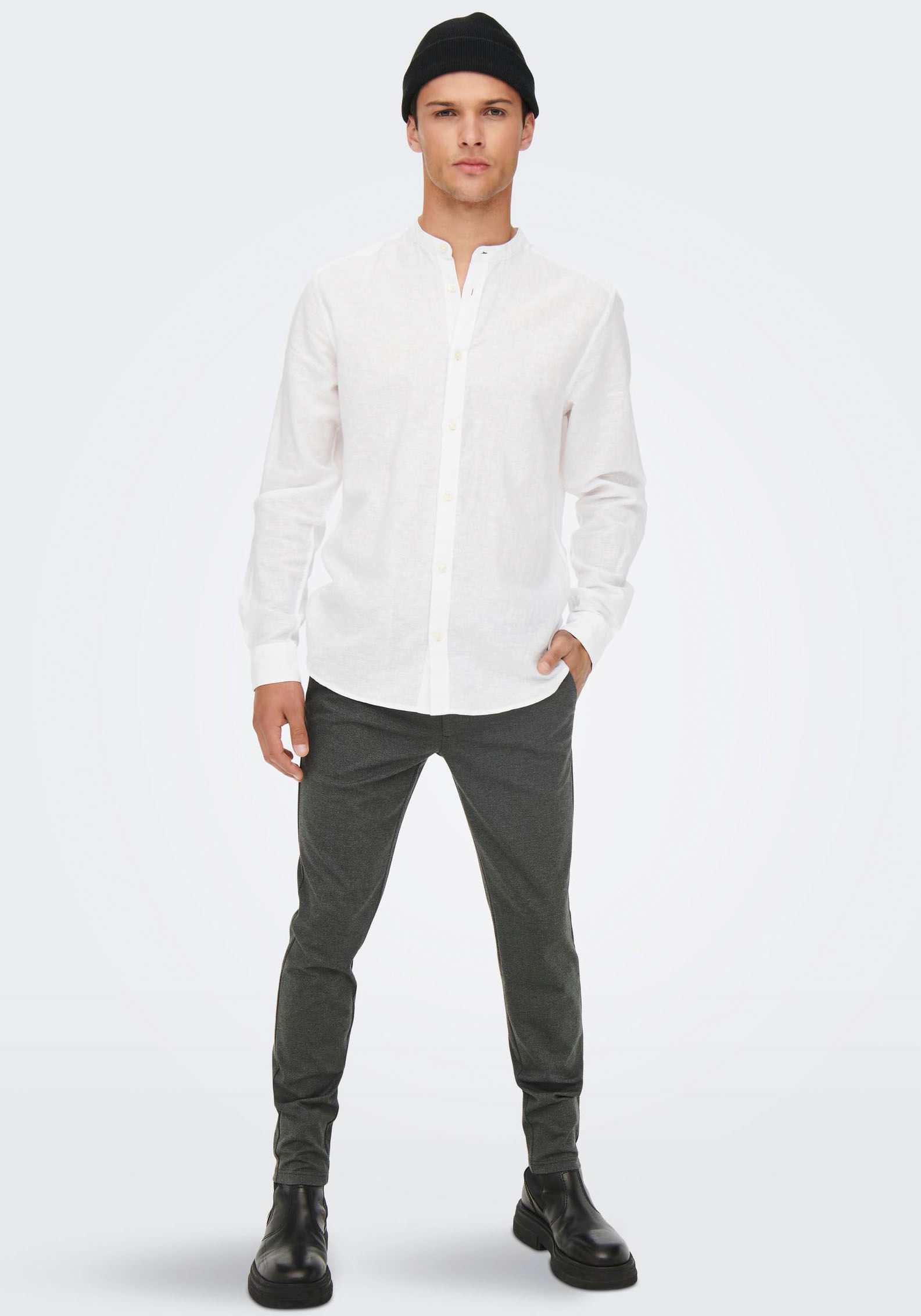 ONLY & SONS Pantalon en tissu  mit leichtem Strukturmuster