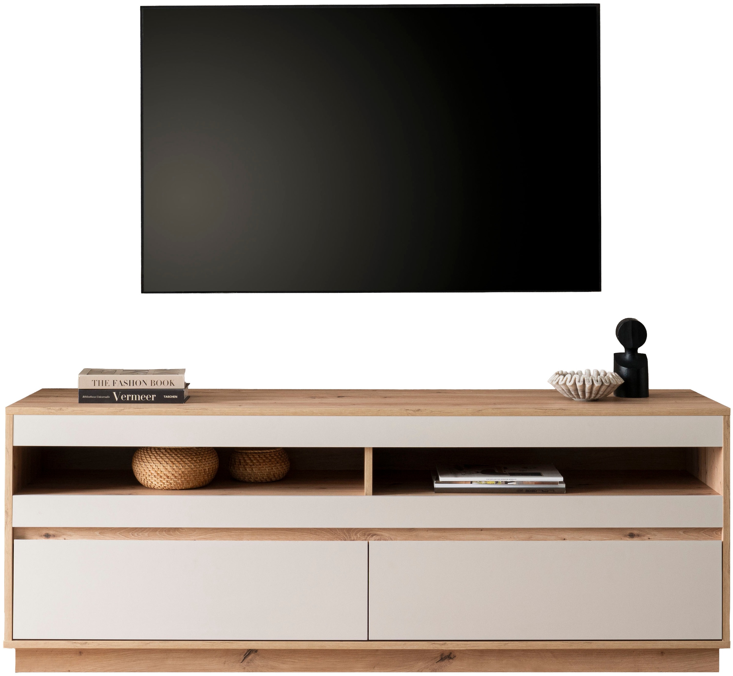 Home affaire Table basse »Sonora, moderner TV-Unterschrank, Kommode in Eiche Artisan, TV-Schrank« filigrane Rahmenoptik, ausreichend Stauraum, vielseitig einsetzbar