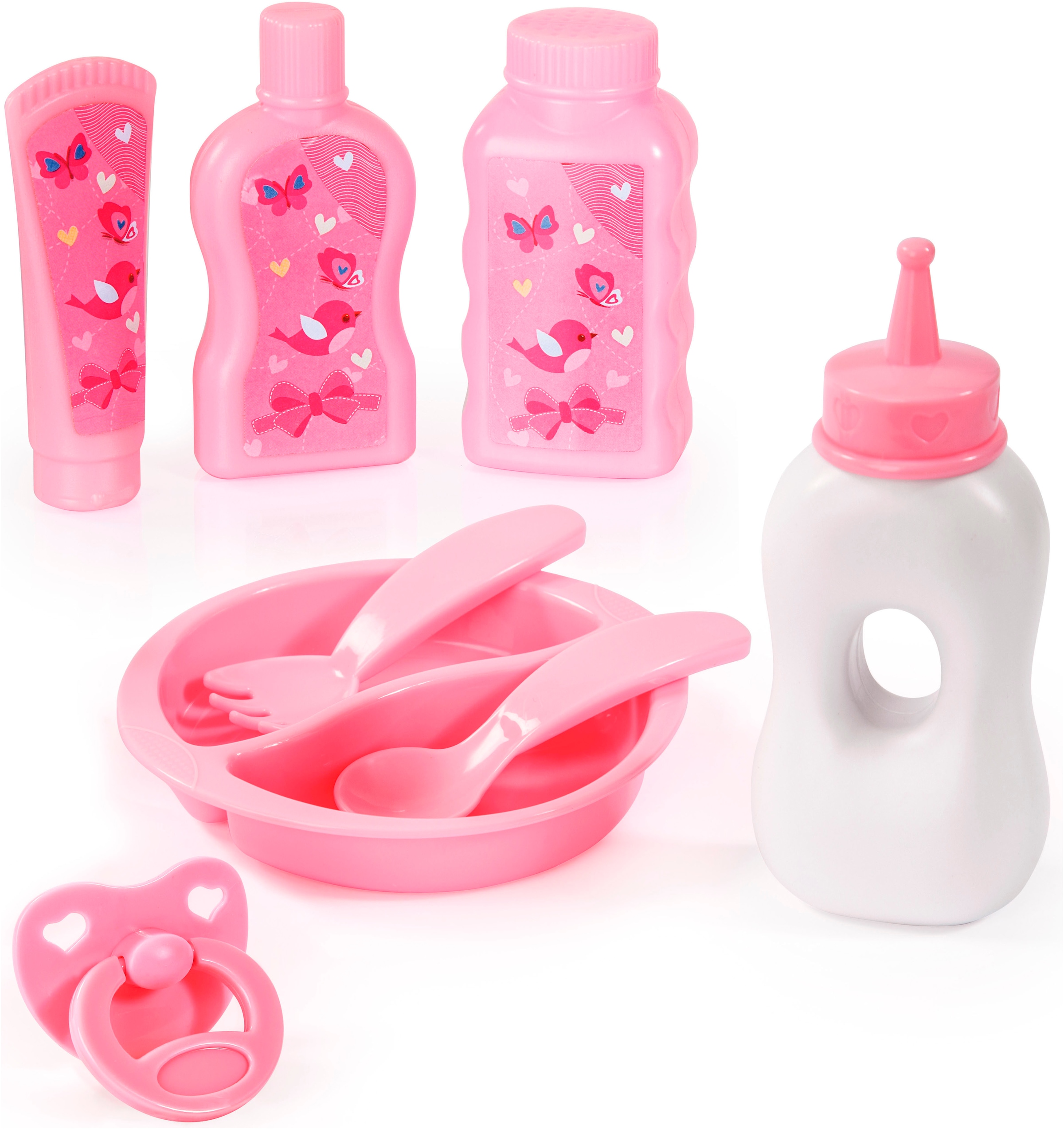 Bayer Poussette de poupée combinée »Xeo, grau/rosa«