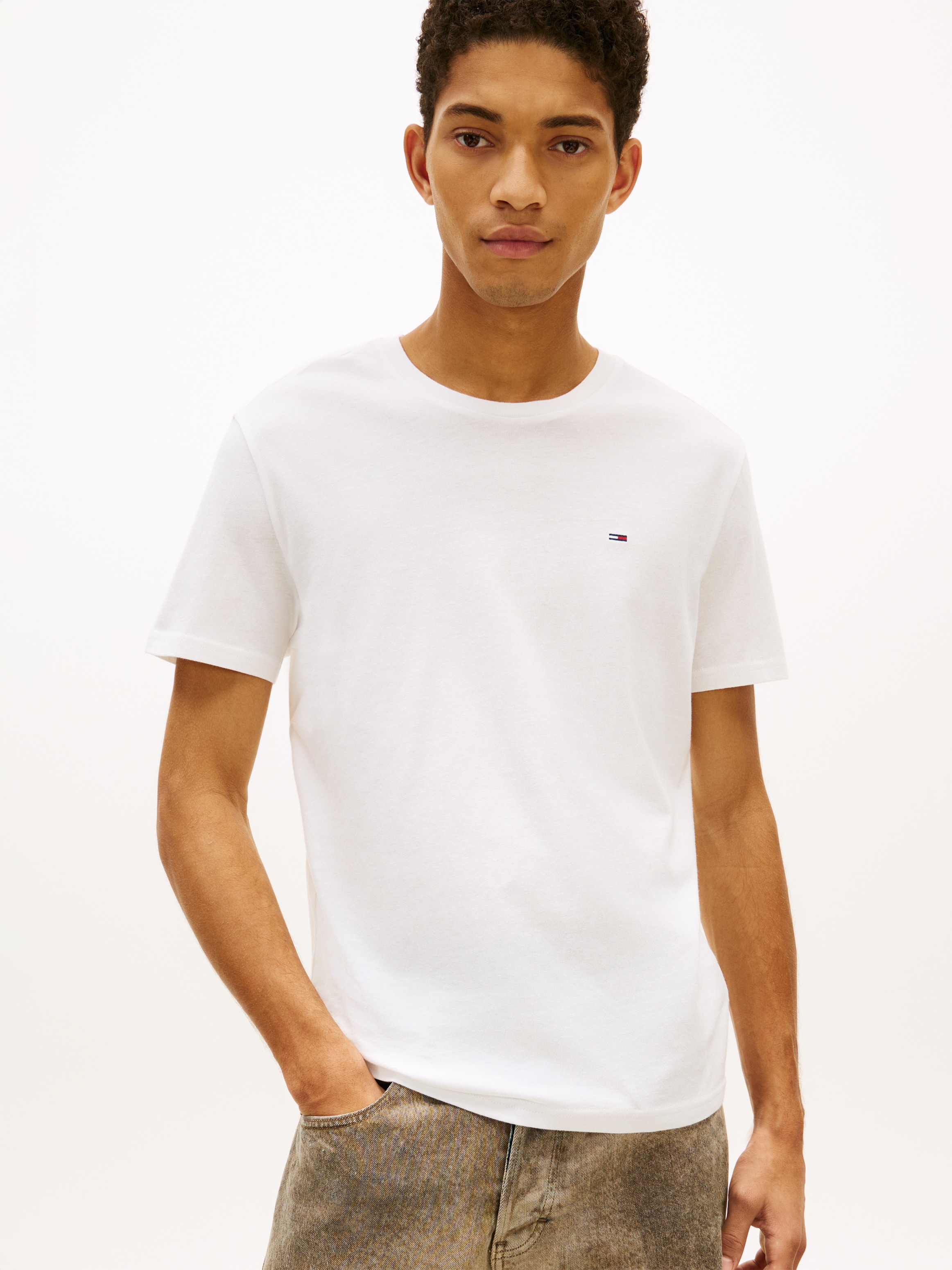Tommy Jeans T-Shirt »TJM EXTRA SLIM 3 PACK« Packung, 3 Mit Rundhalsausschnitt