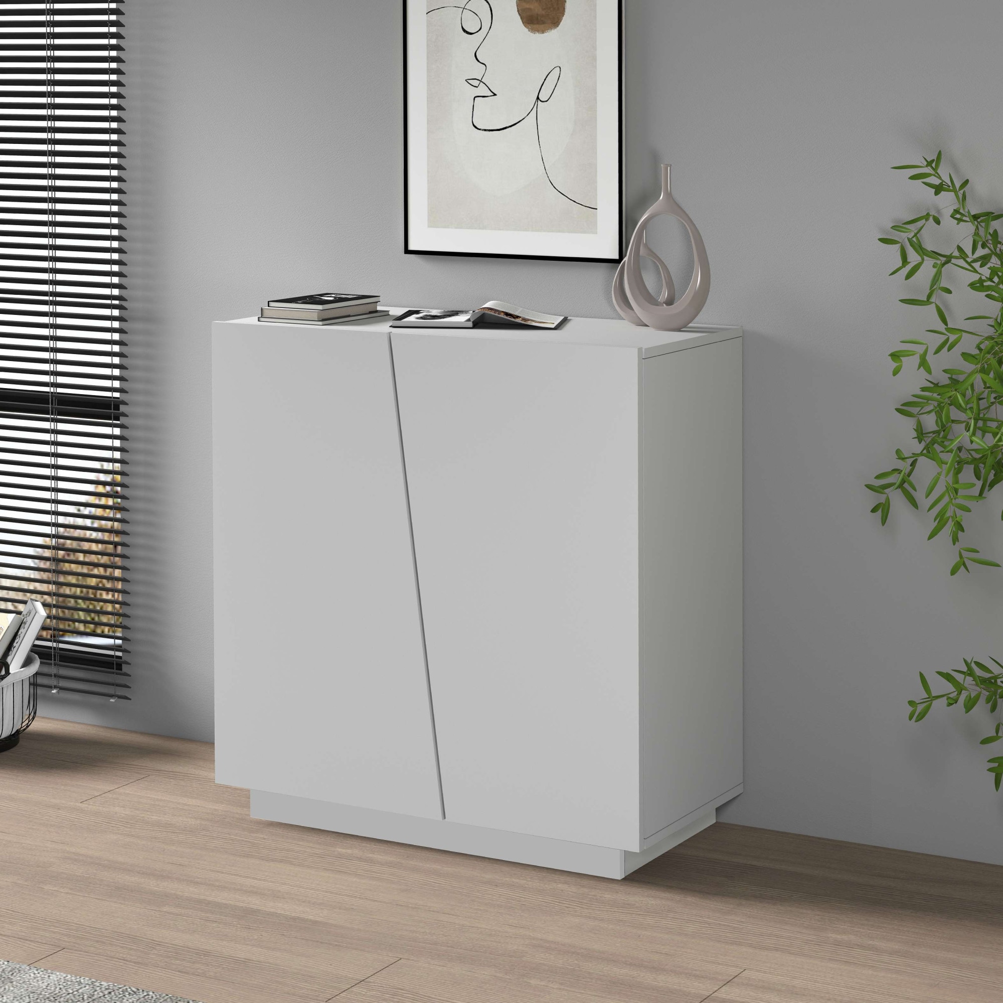 Home affaire Armoire de classement »Vega, Mehrzweckschrank, Büroschrank, mit 2 Türen« & verstellbaren Einlegeböden, Höhe 86 oder 166 cm, Made in Italy