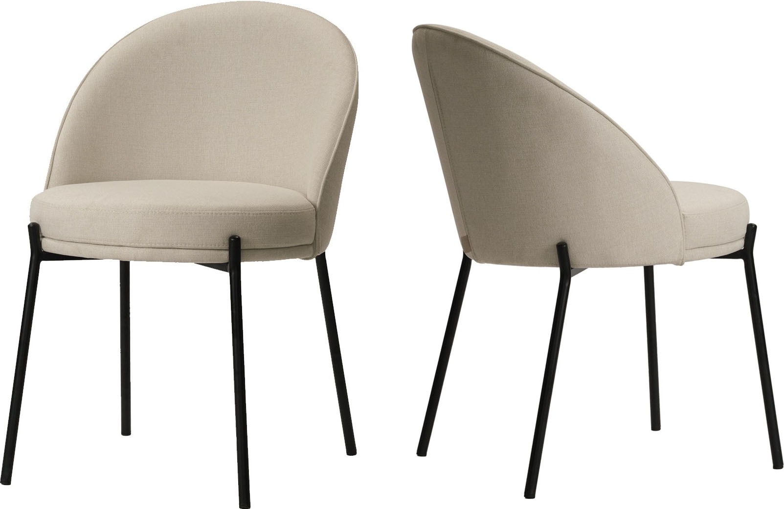 LeGer Home by Lena Gercke Esszimmerstuhl »Isalie« (Set) 2 Stk.mit pflegeleichtem Webstoff, Metallgestell, Sitztiefe 47 cm