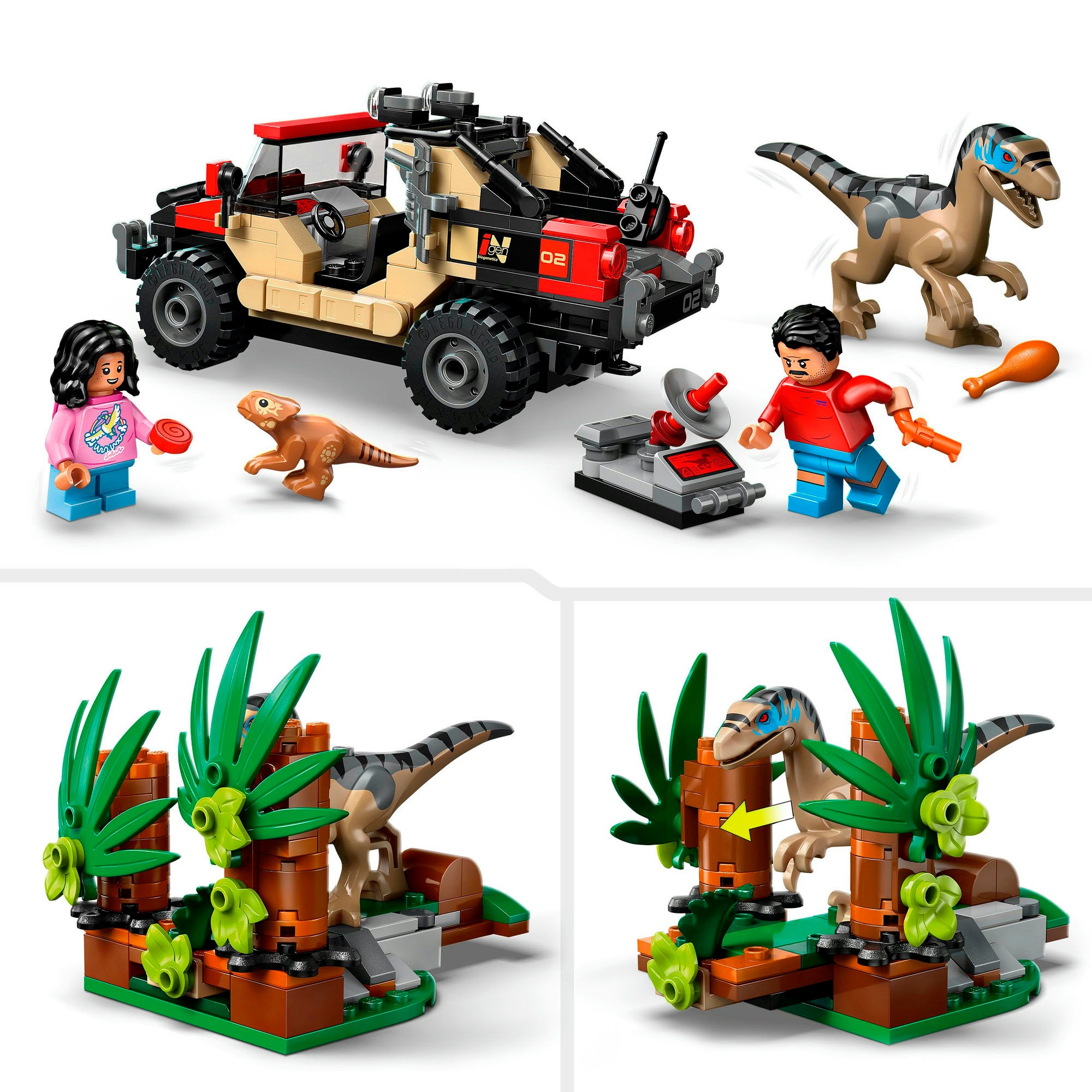 LEGO® Konstruktionsspielsteine »Raptor: Verfolgungsjagd mit dem Geländewagen (76972)« LEGO Jurassic World; Made in Europe