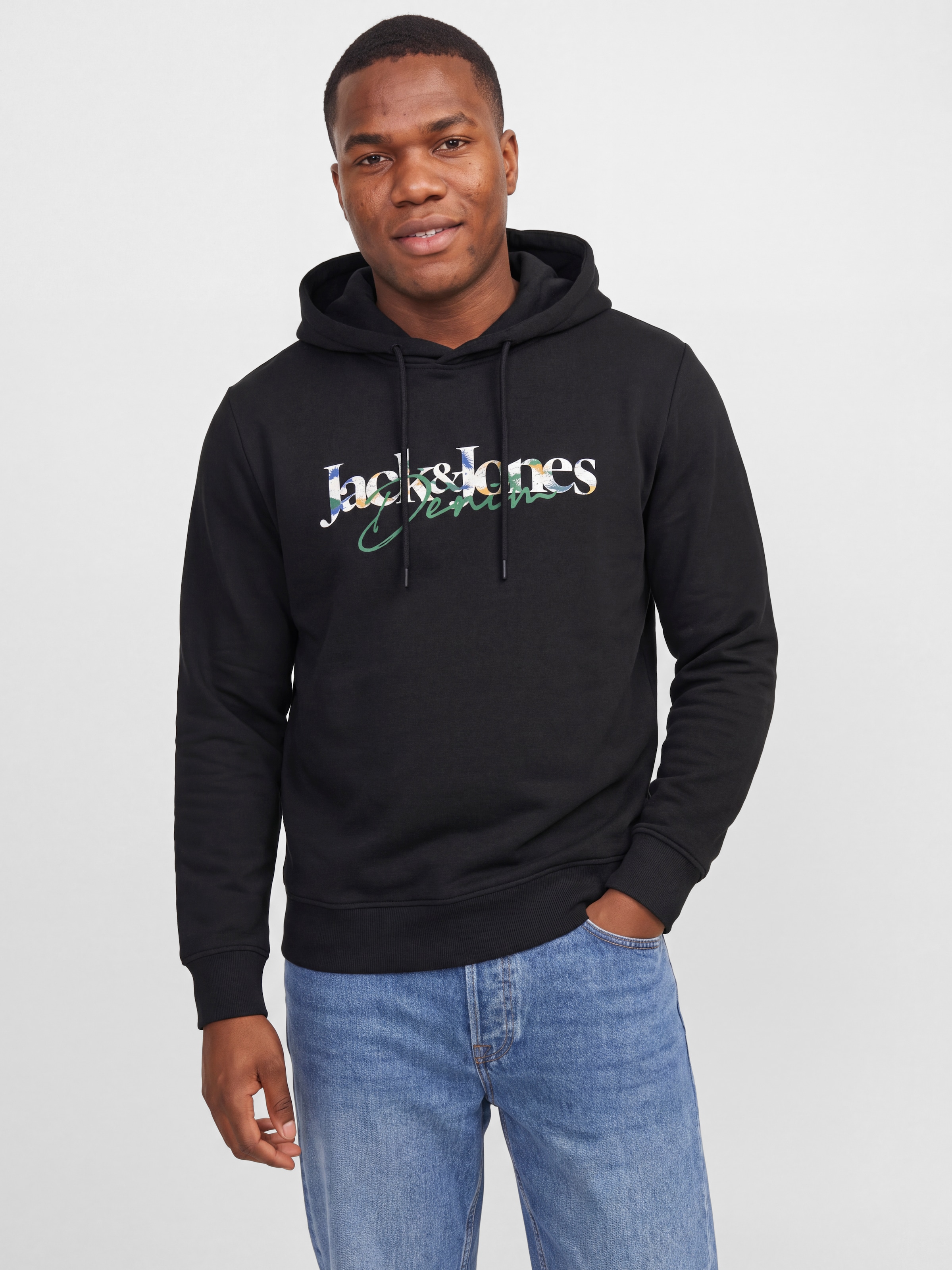 Jack & Jones PlusSize Sweat à capuche »JJTOM SWEAT HOOD SN PLS«, mélange coton, coupe normale
