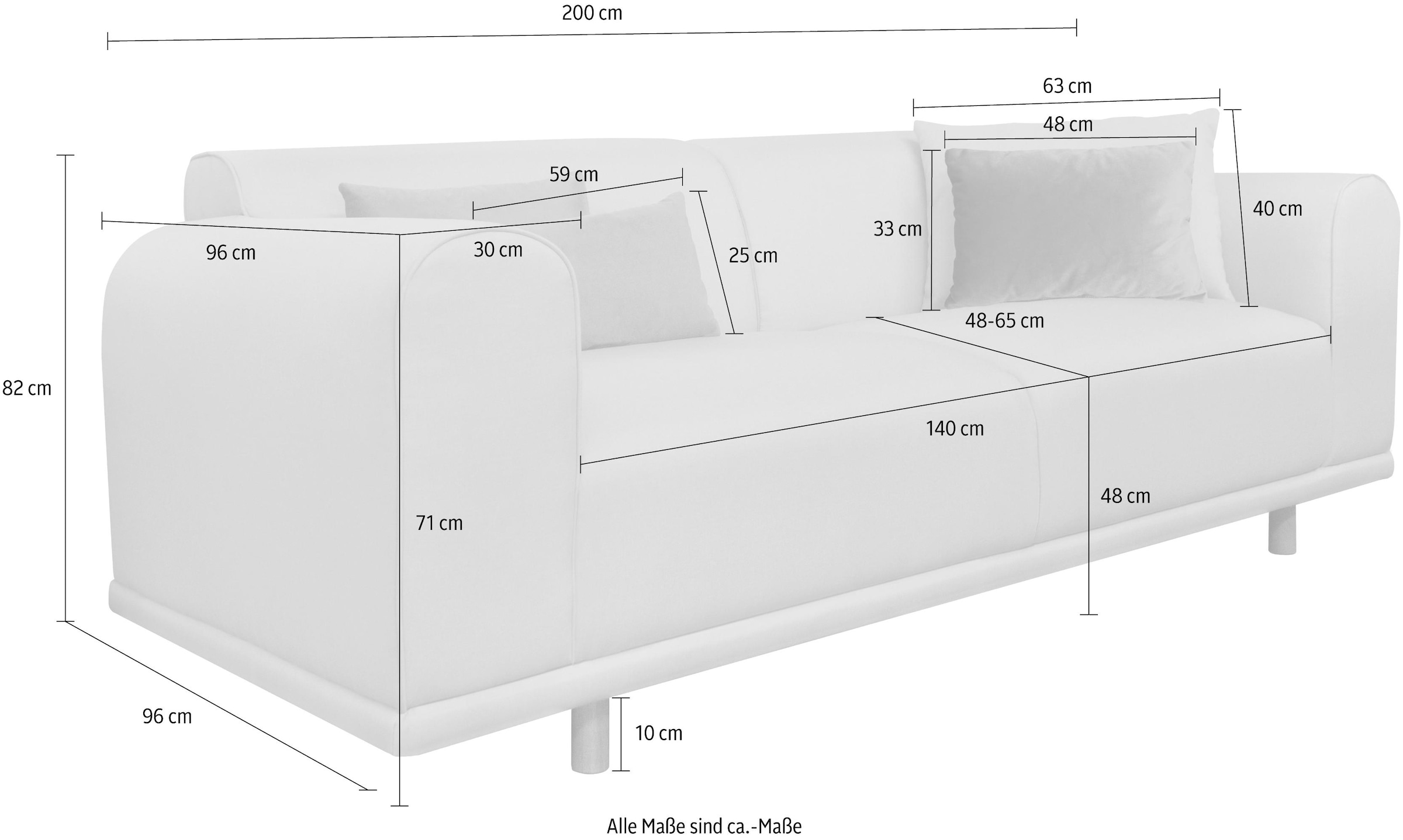 GOODproduct 2-Sitzer »Maroon« in skandinavischem Design, mit losen Kissen