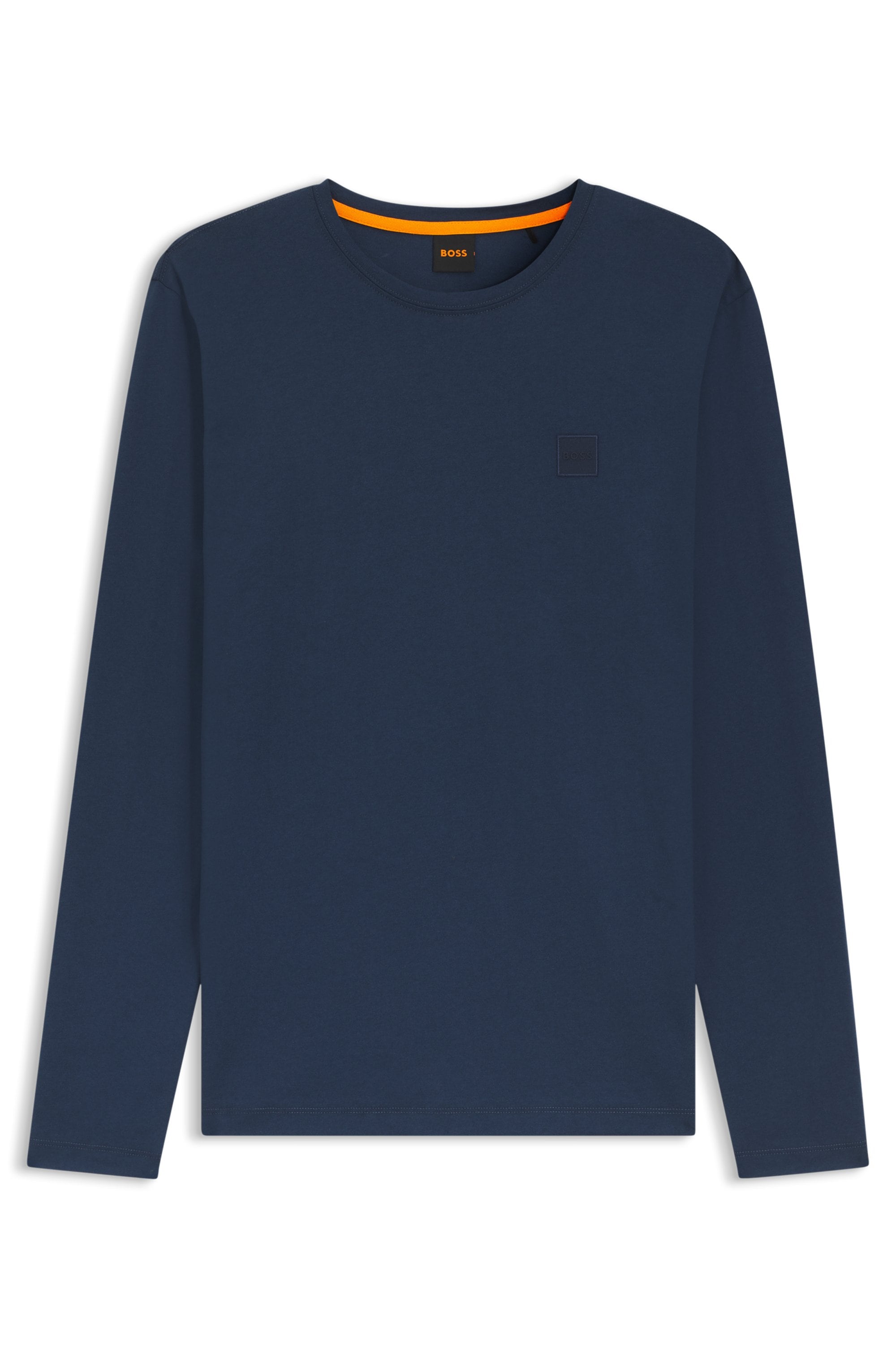 BOSS ORANGE T-shirt à manches longues »Tacks« mit Markenlogo auf der Brust