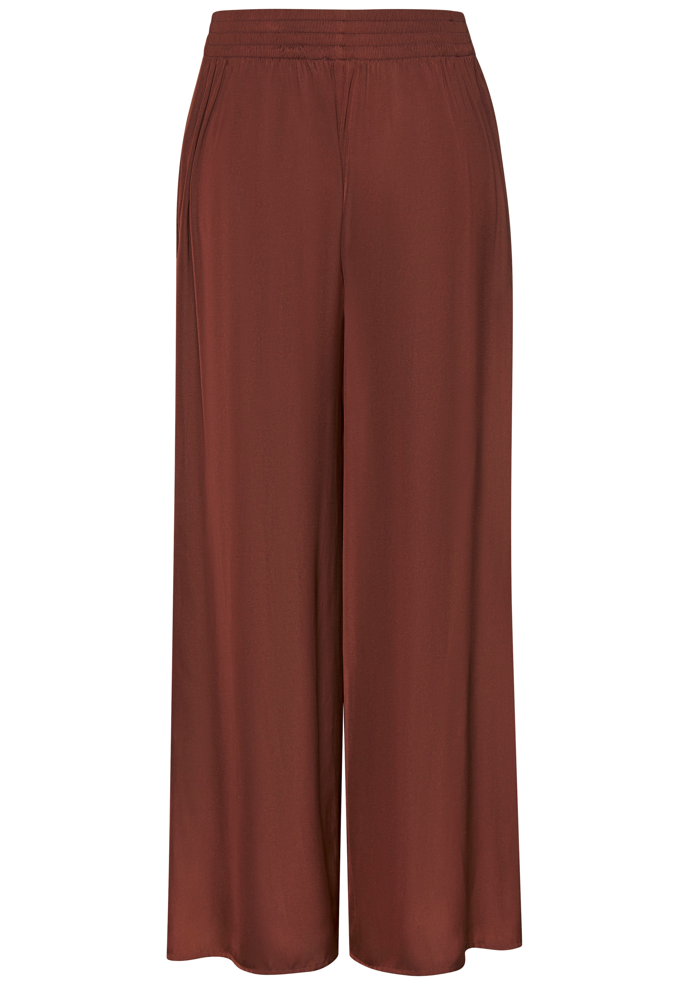 LASCANA Pantalon tissé  aus leichter Satinqualität, weite Palazzohose mit Taschen, Stoffhose